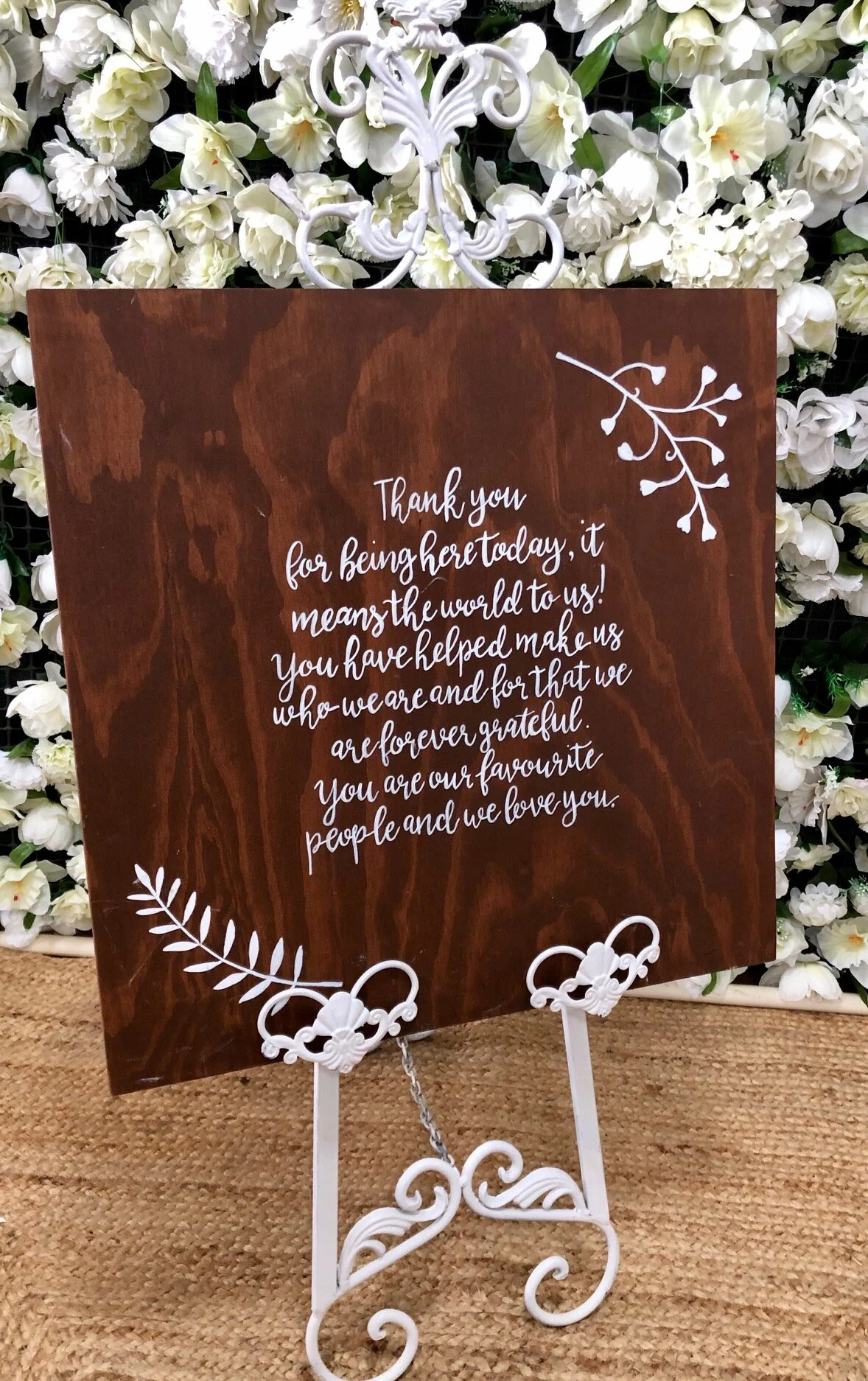 Thank you sign — Celebration Set Ups