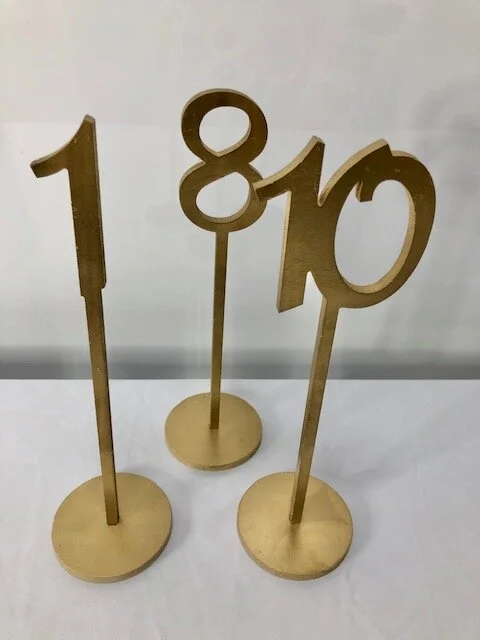 Wedding gold table numbers 60 photos - Vianawedding.com