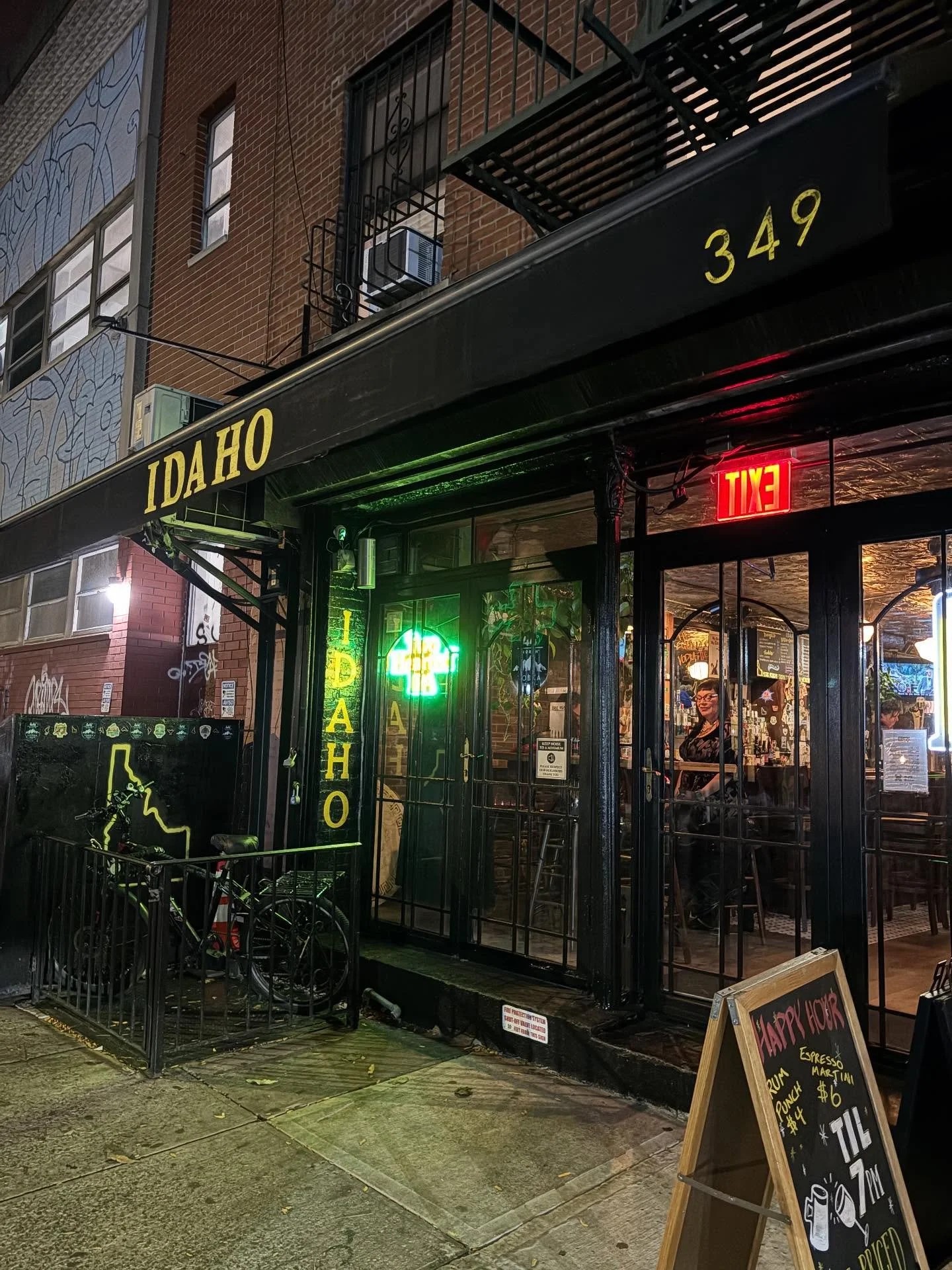 @idahobarnyc 
349 e 14th Street

Hours:
Mon-Thurs &bull; 5pm-1am
Fri &bull; 5pm-4am
Sat &bull; 12pm-4am
Sun &bull; 12pm-12am
Happy Hour:
Mon-Fri &bull; 5-7pm