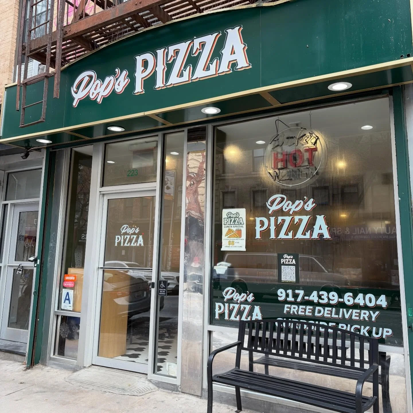@popspizza.ny 
223 Ave B

Hours:
Sunday &ndash; Thursday 11:00 AM &ndash; 11:59 PM, Friday &ndash; Saturday 11:00 AM &ndash; 2:00 AM