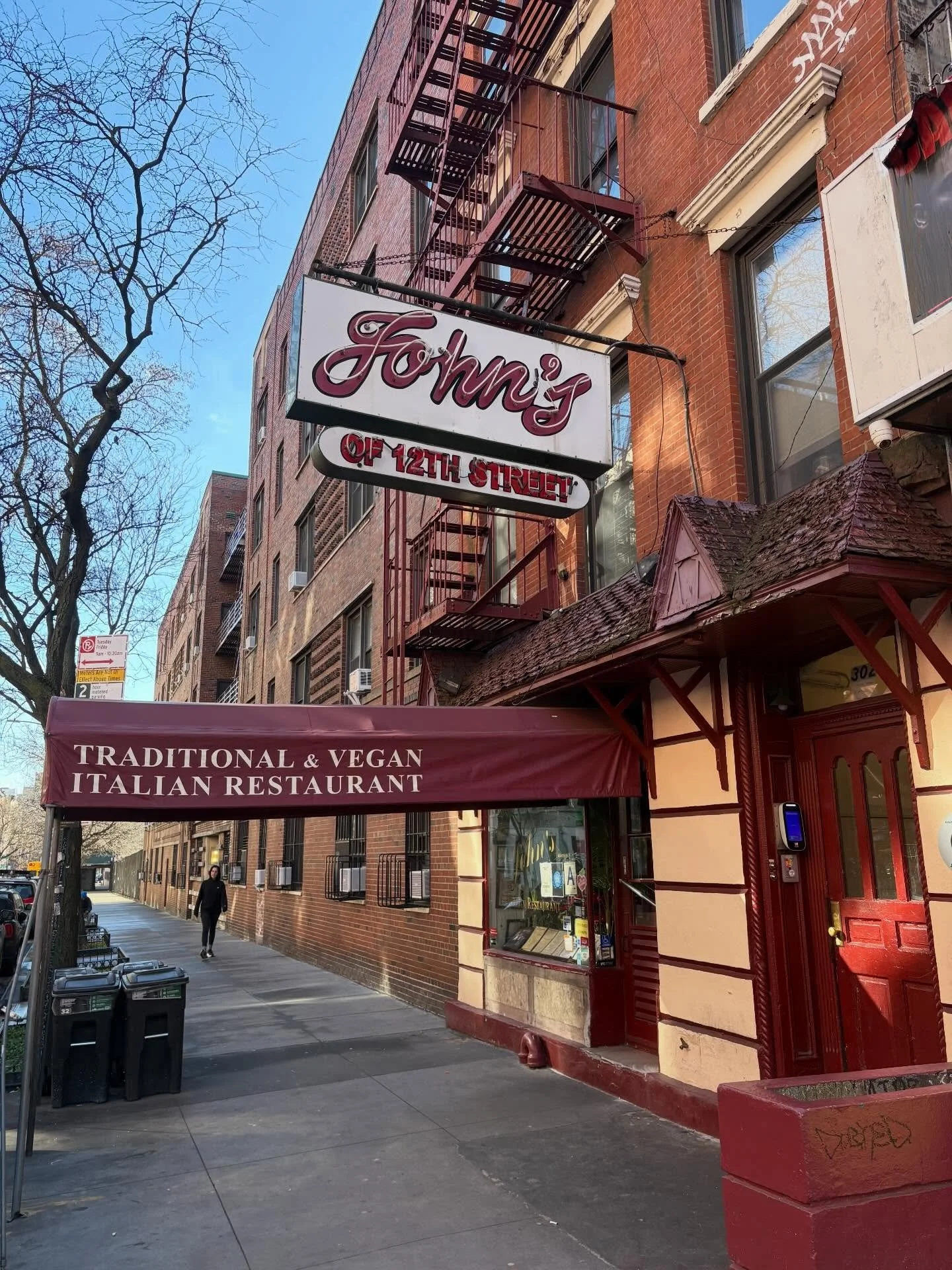 @johnsof12thstreet 
302 e 12th Street

Hours:
Sunday - Wednesday 4-10PM
Thursday - Saturday 4-10:30PM