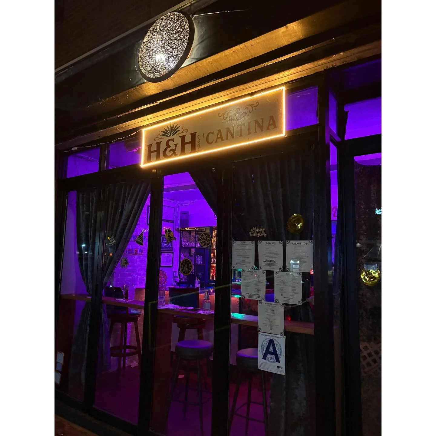 @hhcantinanyc 
103 1st Ave

Hours:
Saturday &bull; 11am&ndash;2am
Sunday &bull; 11am-10pm
Monday &bull; Closed
Tuesday-Thursday &bull; 4pm-1am
Friday &bull; 4pm&ndash;2am