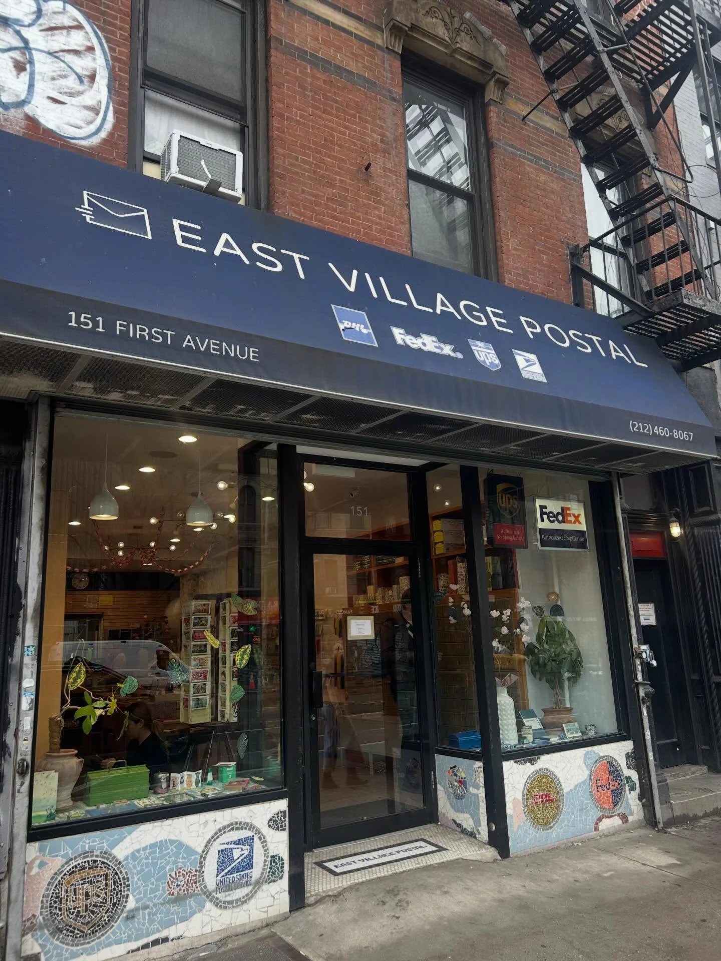 @eastvillagepostal 
151 1st Ave 

Hours:
Mon-Fri &bull; 9:30am-7pm
Sat &bull; 10am-6pm
Sun &bull; 11am-6pm