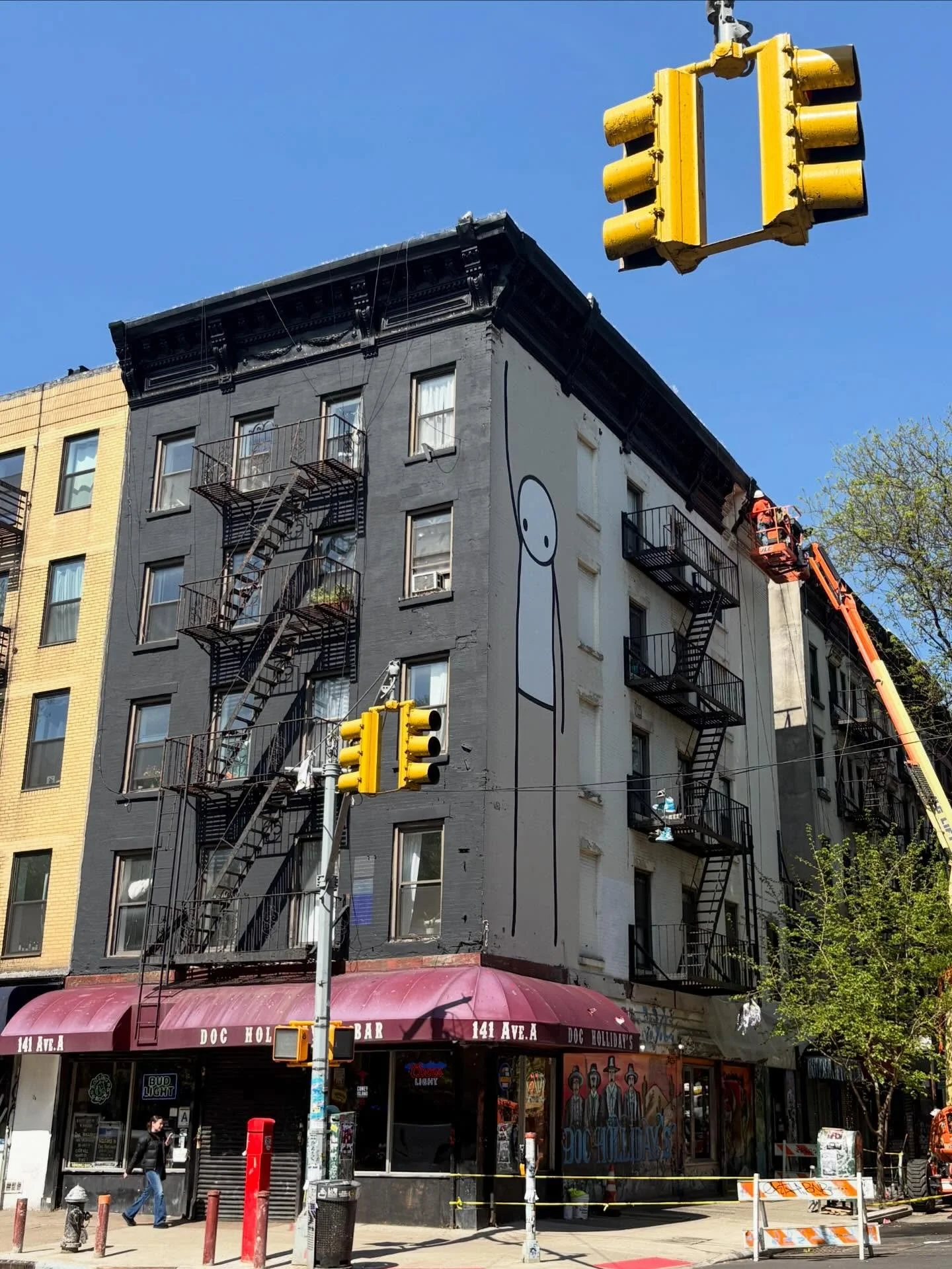 Glad to hear that the @stik mural is sticking around on 9th Street &amp; Ave A ❤️