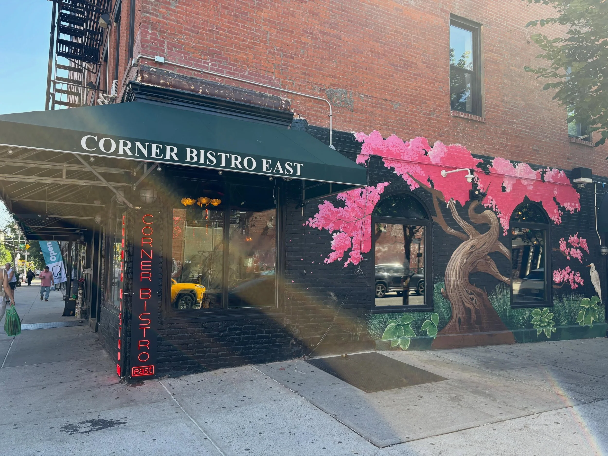 @cornerbistrony East
94 Ave A 

Hours:
Sun-Wed &bull; 11am-12am
Thurs-Sat &bull; 11am 4am
