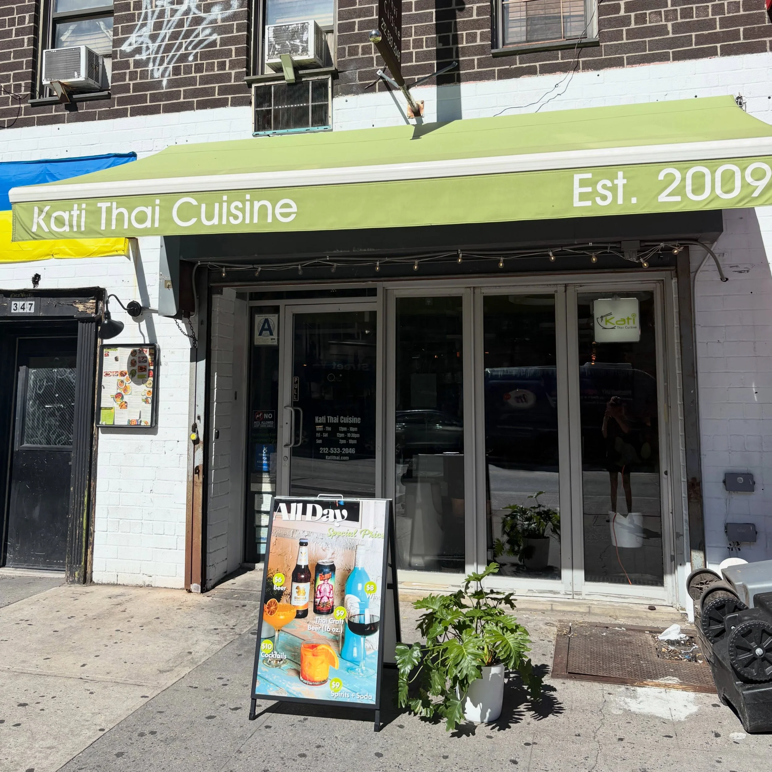 @katithaicuisinenyc 
347 e 14th Street

Hours:
Mon-Thurs &bull; 12pm-10pm
Fri-Sat &bull; 12pm-10:30pm
Sun &bull; 1:30pm-10pm