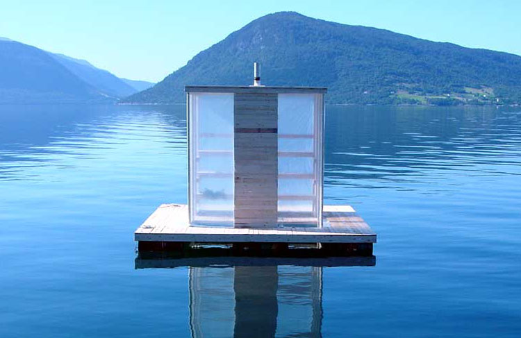 Floating Sauna in Rosendahl, Norway