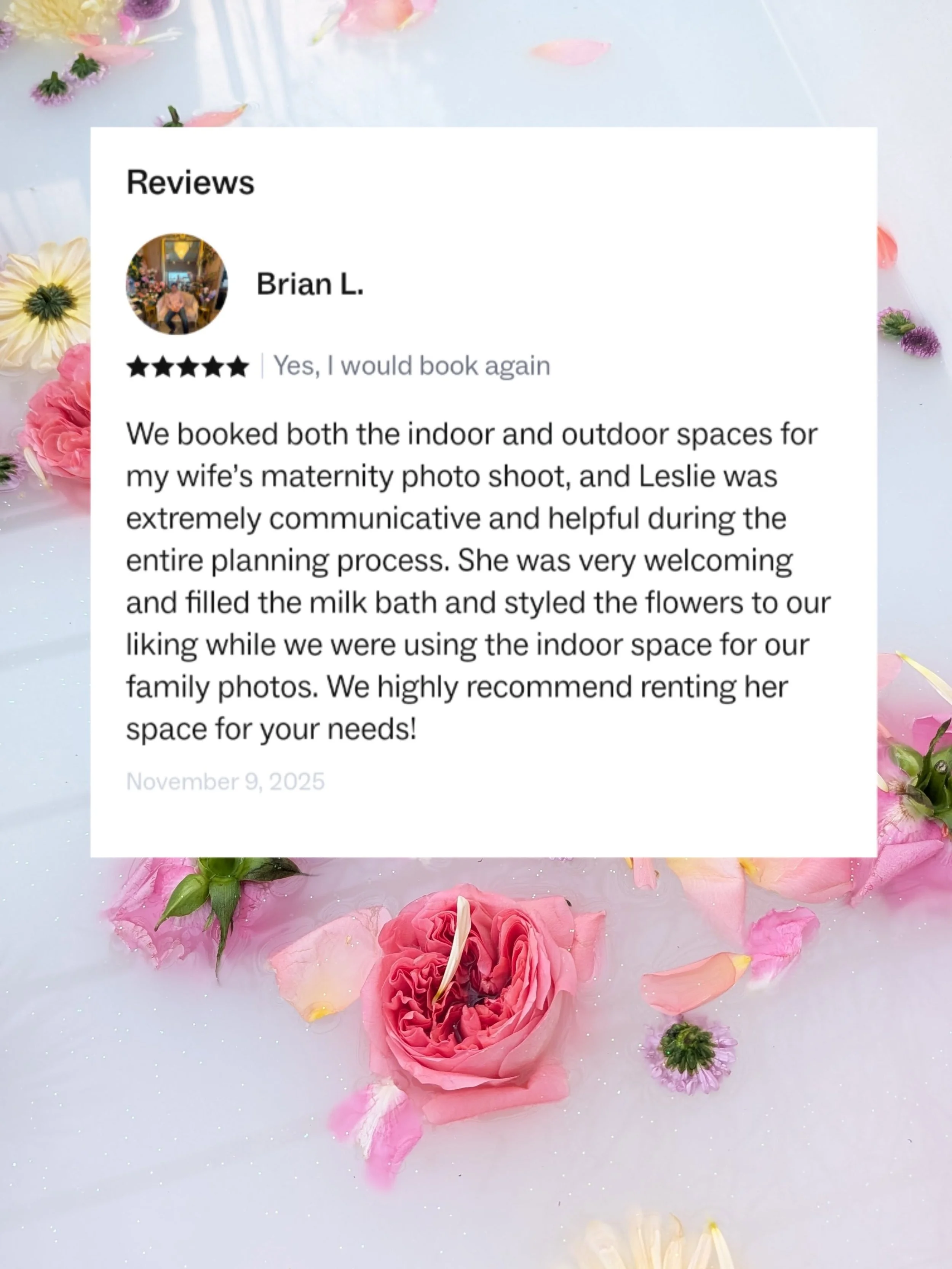 A sweet review from a guest who visited us last November! 

The palette they chose was beautiful, soft and so joyful to work with.

Counting down the days until we can host shoots again...not too far from where you've visited us before.

We did some 