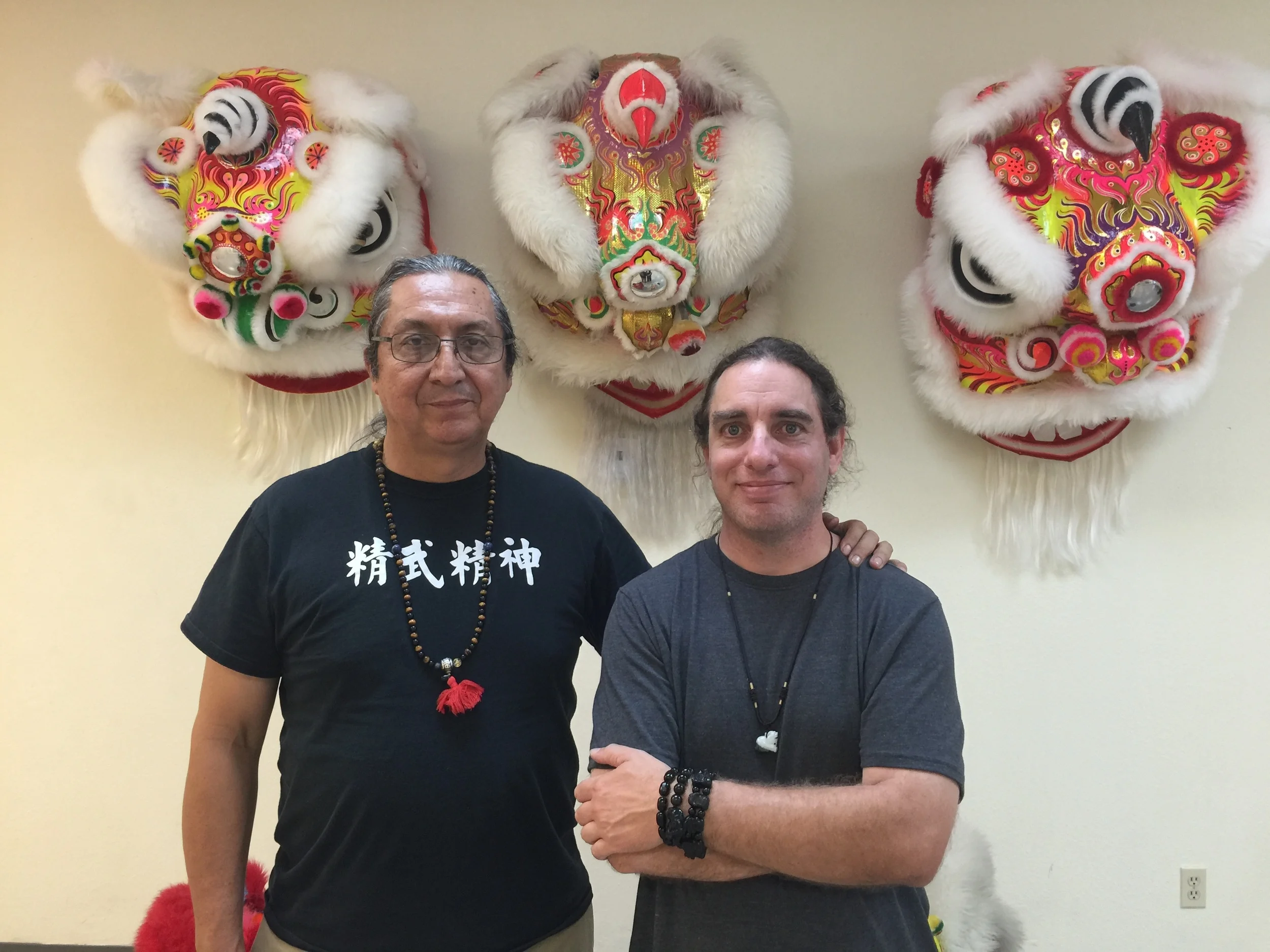 Grand Master Steven Baugh and Sifu Jeremy Hector. Over the past few years with a number of prominent shows offered for lion dance, Sifu Hector wanted to up his game in that area, so he sought out a more traditional approach; thus, he and his students trained with Grand Master Steven Baugh of the Lohan School of Shaolin in Las Vegas. Lion's Pride now brings that traditional training to Southern California for instruction and performance.