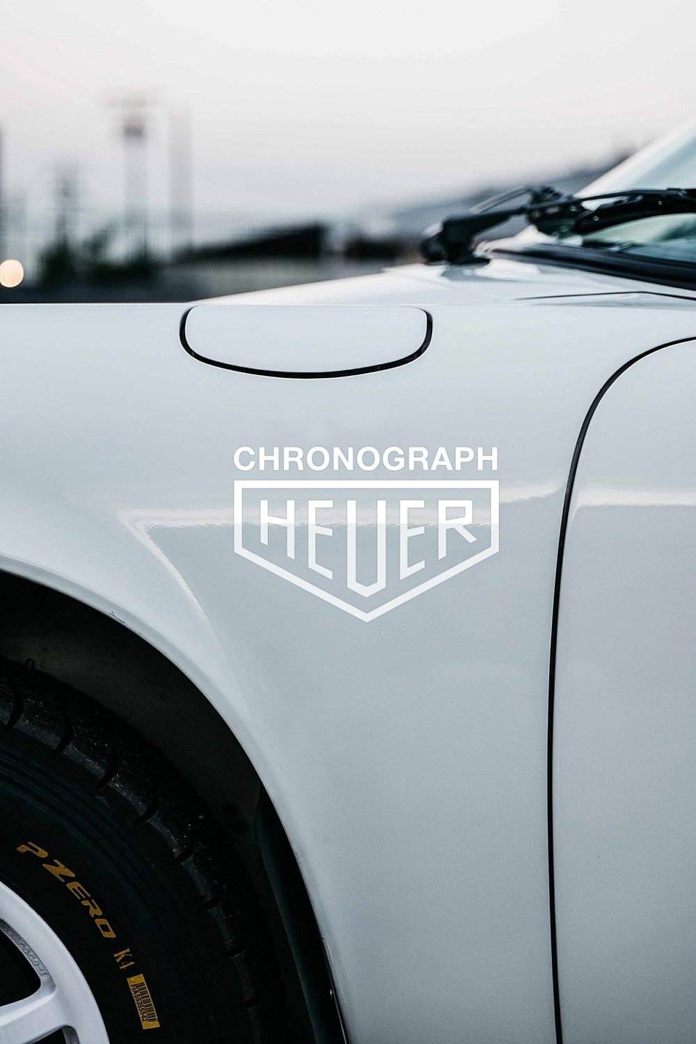 The Air Factor-Porsche Decals White Chronograph Heuer Car Decal