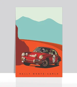 Affiche 17è Rallye National Du Pays Rochois 2007 – Porsche, Collection Sport Auto
