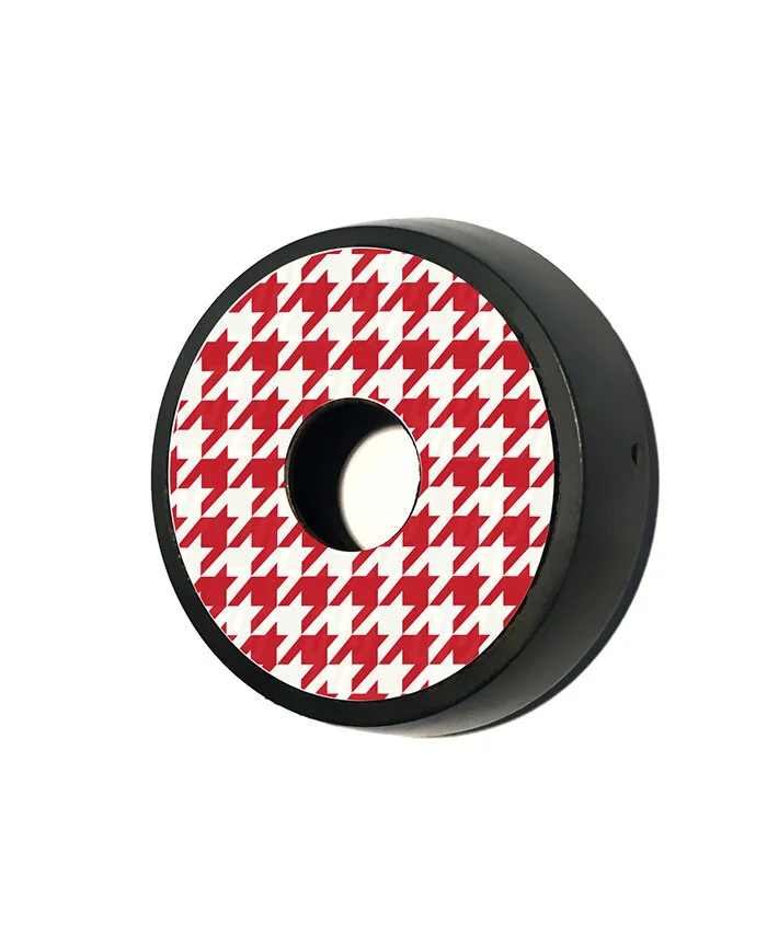 EARLY PORSCHE 911,912 1965-1968 IGNITION KEY Bezel Red and White.jpg