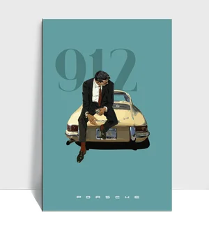 1973 Porsche 911 RSR Race Car Poster – 24x36, High Res, 9mil Paper, Unframed-1016350
