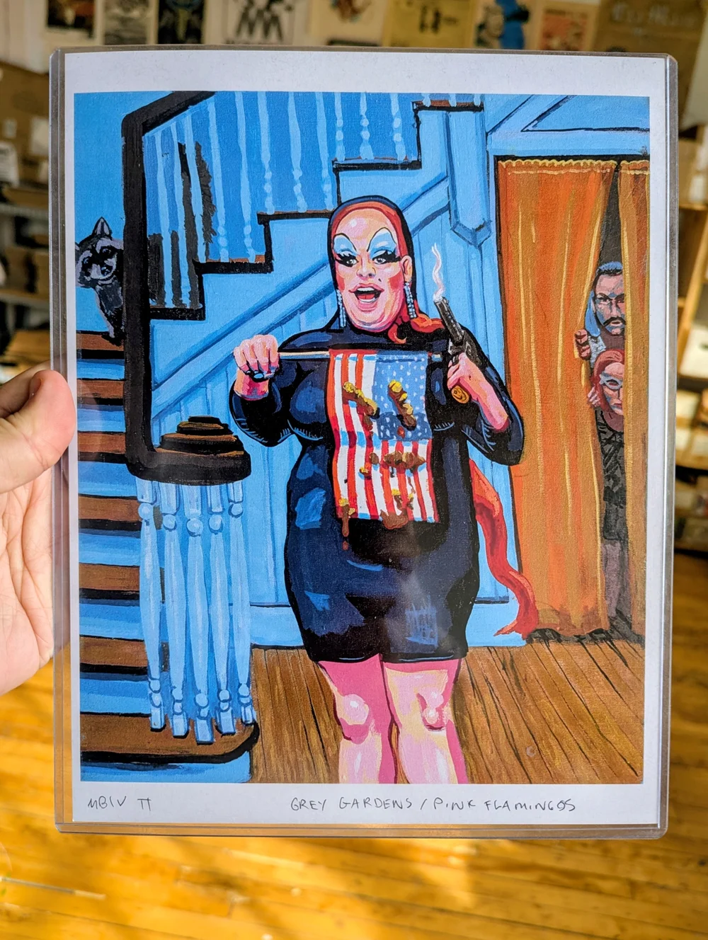 Pink Flamingos x Grey Gardens Art Print | Divine & Little Edies  Two Thangs