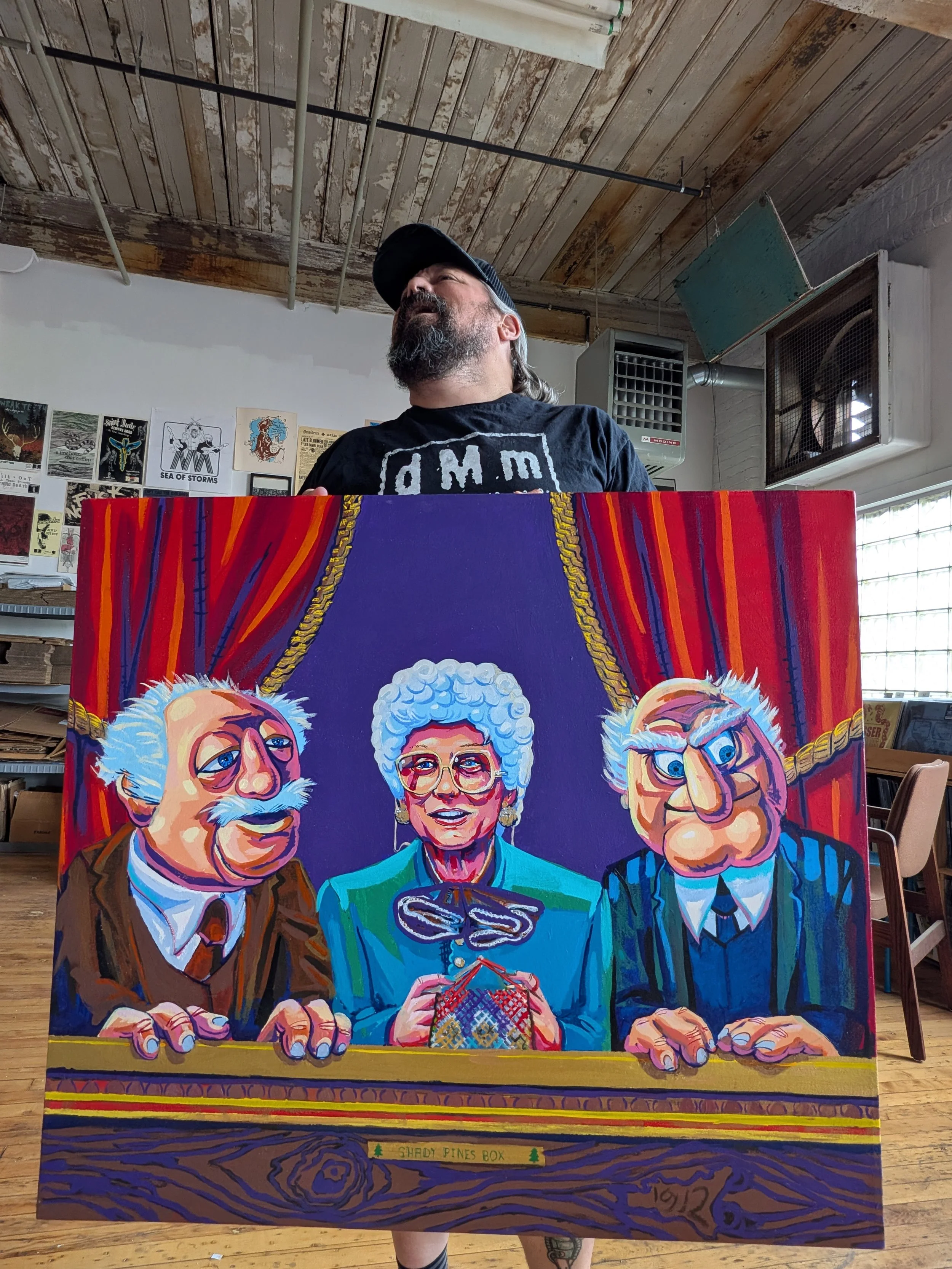 Muppets and Golden Girls mashup painting by Two Thangs