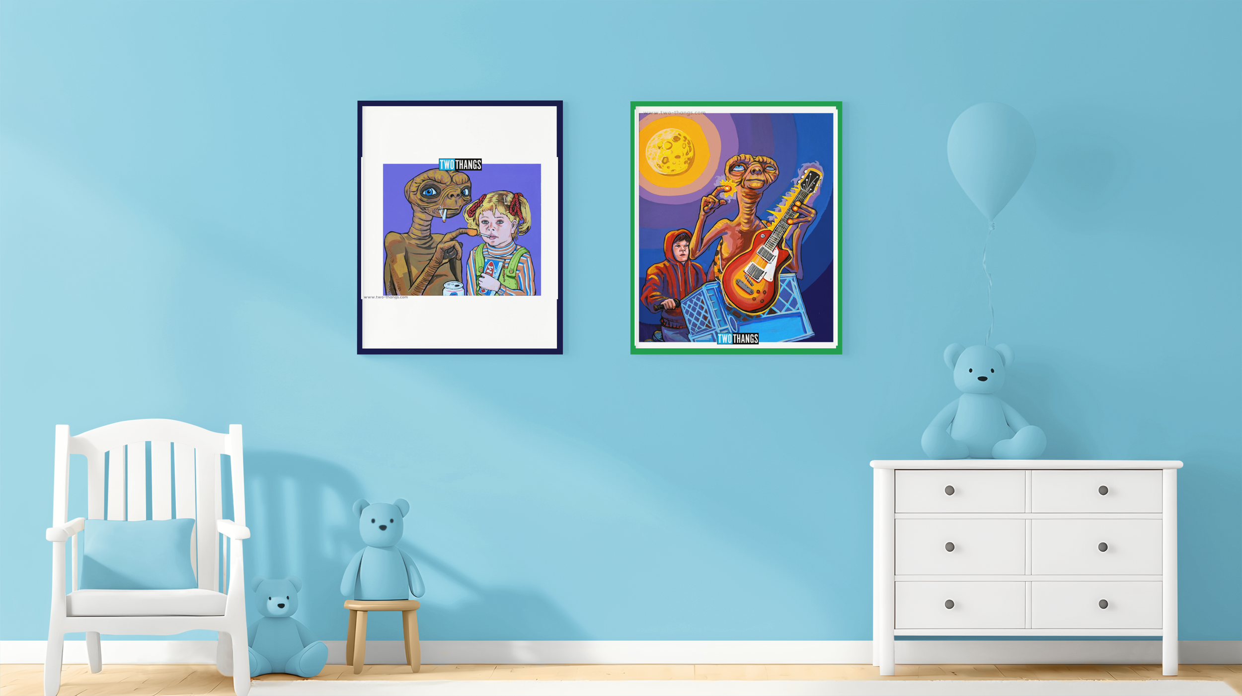 ai-generated-mockup-featuring-two-art-prints-placed-on-a-cute-children-s-room-m35414.png