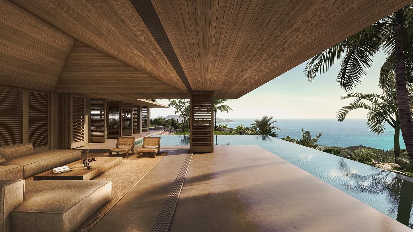 Waking up to this view.
Seychelles | in process. 
.
.
.
.
.
.
. 
.
.
#architecture #seychelles #residentialdesign #openfloorplan #dreamhome #vacationhome #colabtulum #colabdesignoffice #panoramicview #luxuryhomes #luxuryrealestate #vacation #travel #