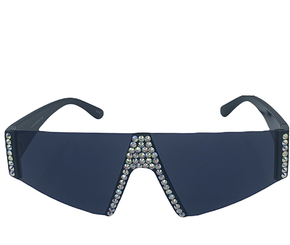 Rad and Refined Blue Rhinestone Embellished Sunglasses Nova Crystal Sunnies – Reform Kids main image 4
