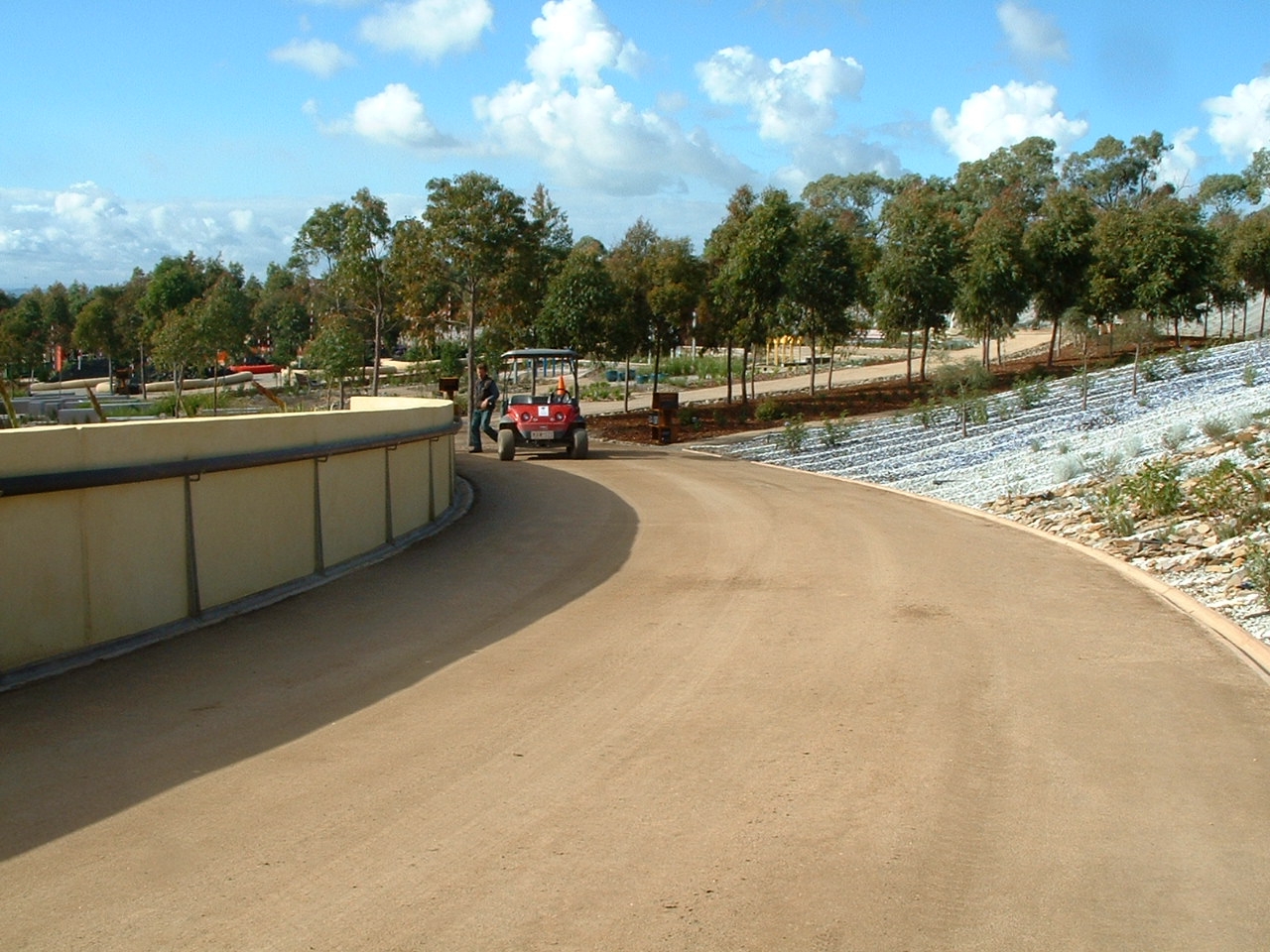 After stabilisation of granitic sand path