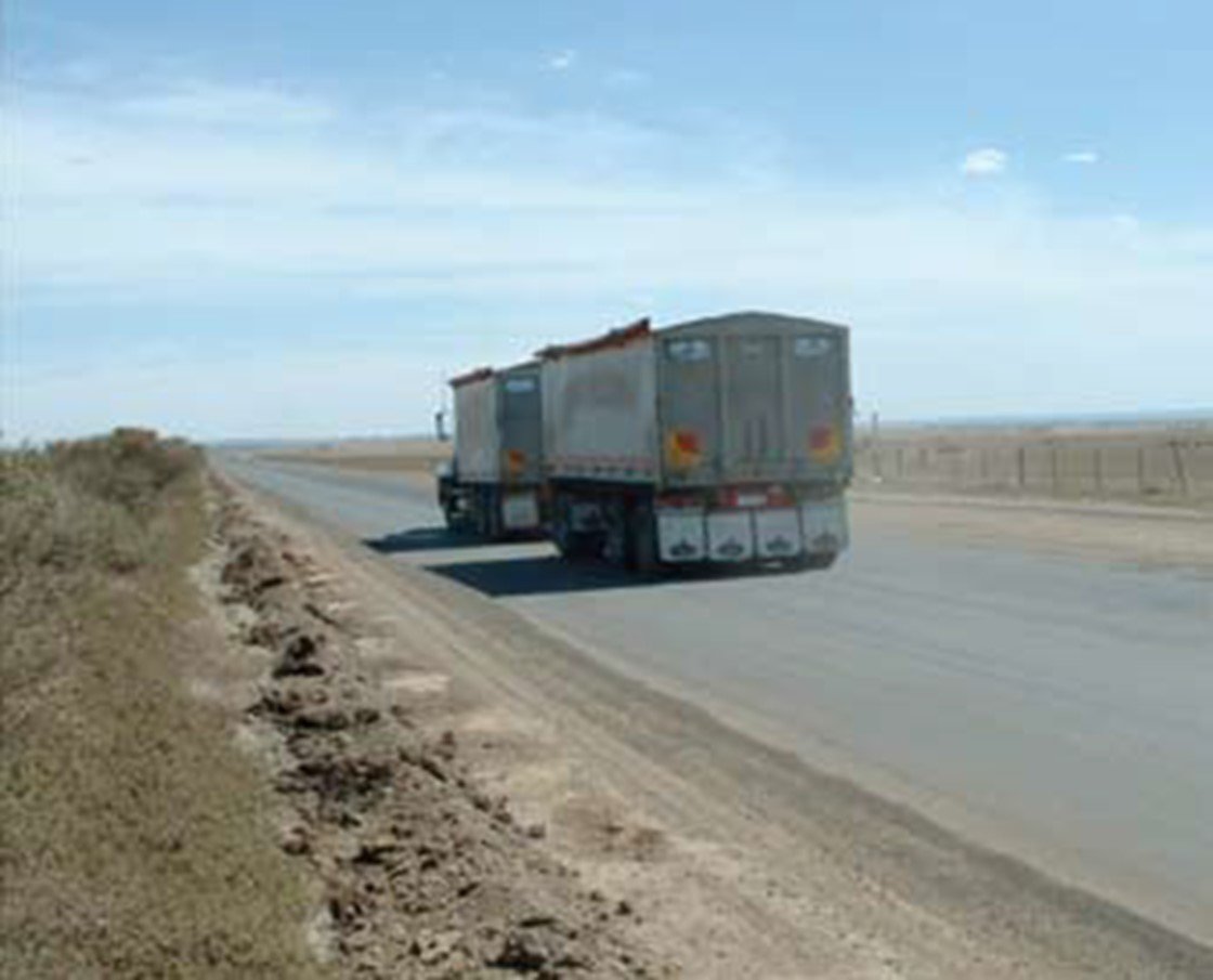  Road after application of Soilbond's dust control solution   