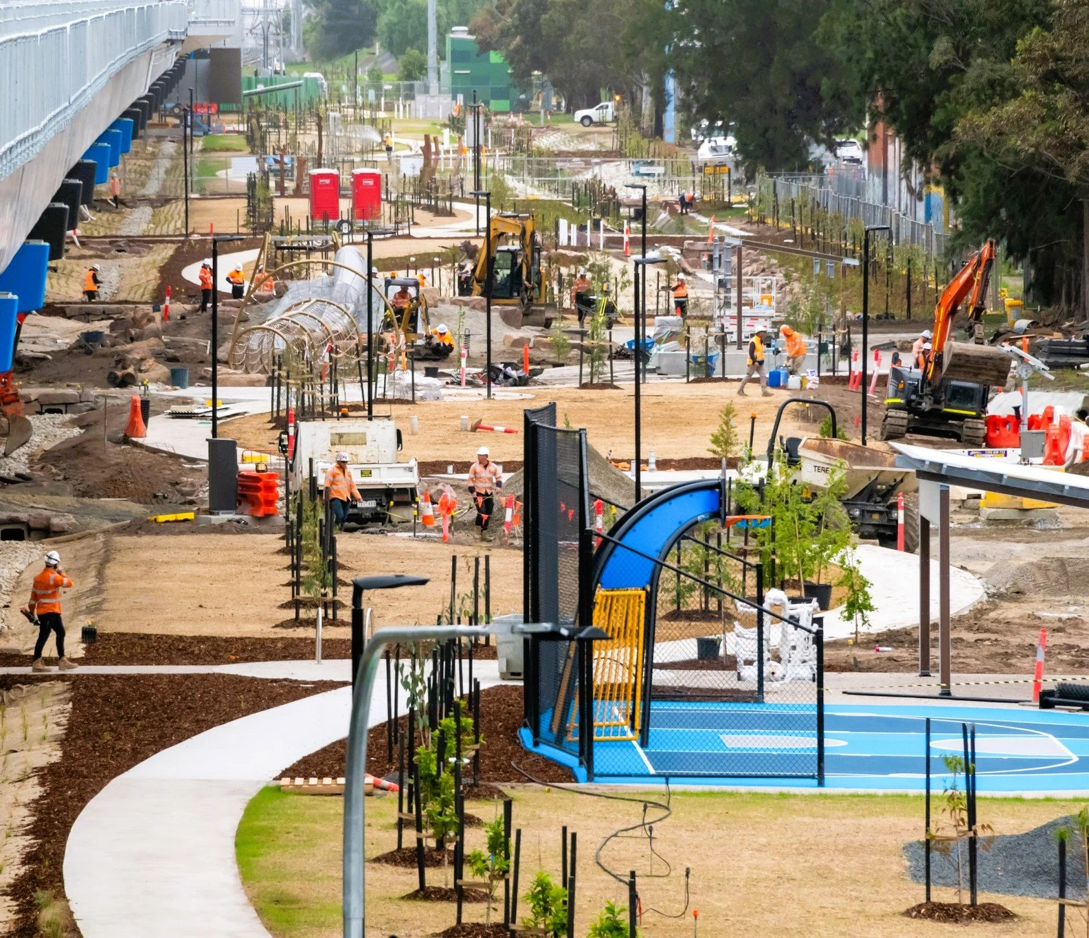  Pakenham Train Station, landscaping works in progress.  