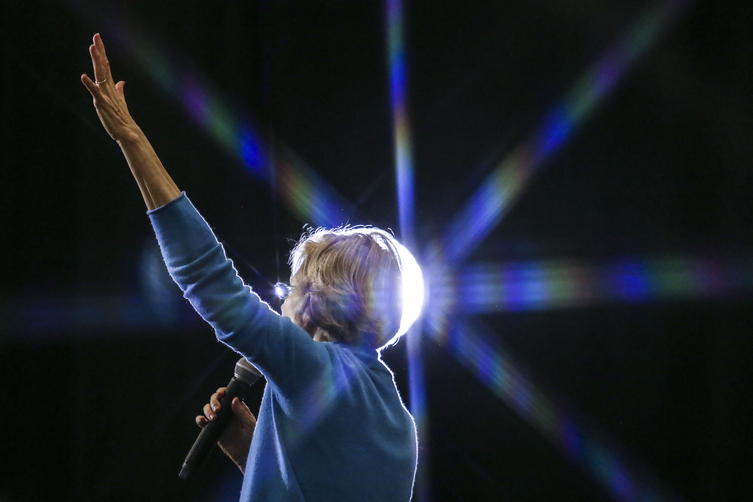  Presidential candidate Sen. Elizabeth Warren, D-Mass. spoke to supporters at the River Center in Davenport, Saturday, Feb. 1, 2020.  