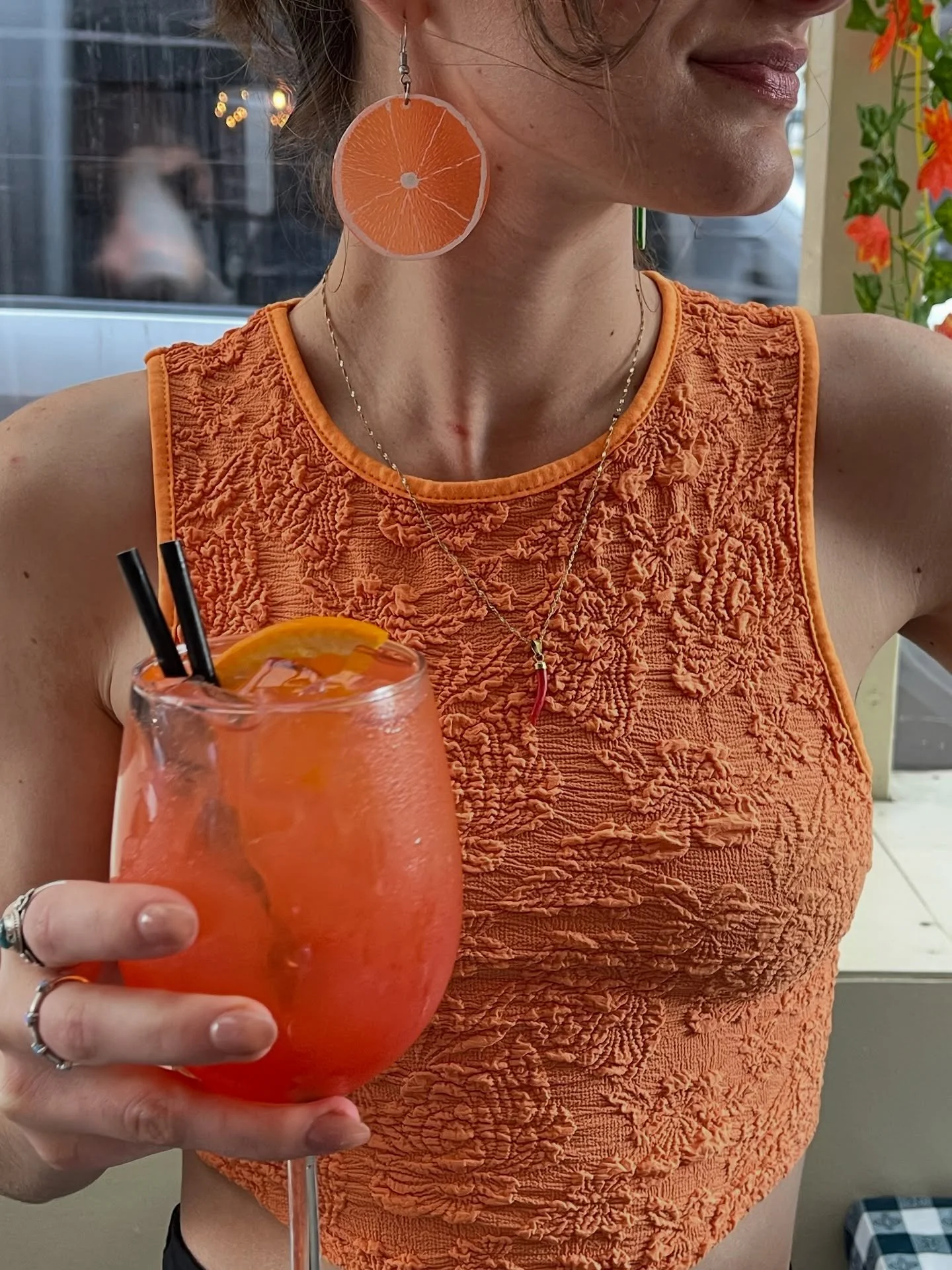 weekend happy hour 2-7! Saturday & Sundays, $12 Aperol spritz🍊