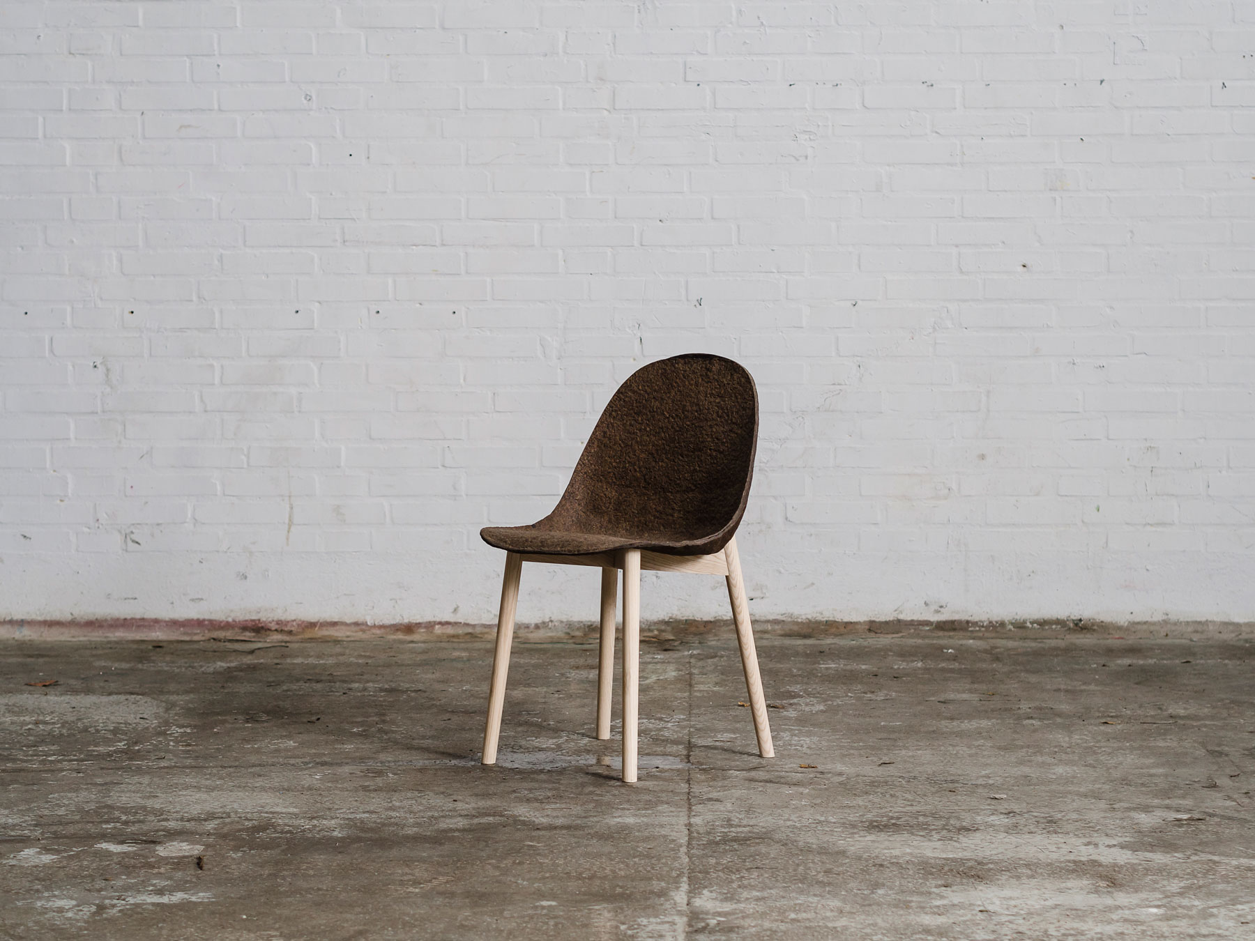Chair made of Seaweed and Paper by Jonas Edvard and Nikolaj Steenfatt