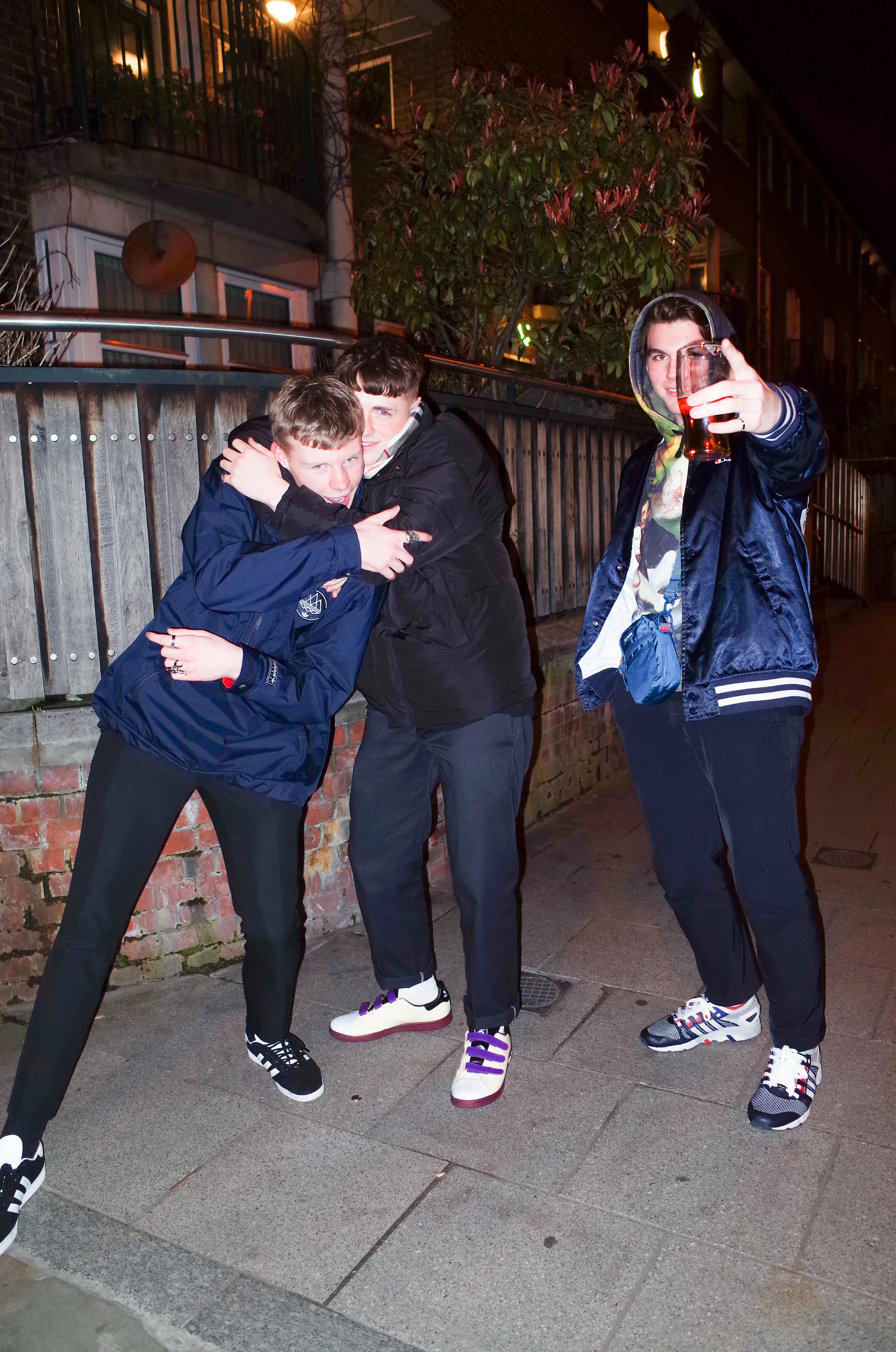 After A Very Very Long Night At The Pub. Lloyd, Rhys, and I.