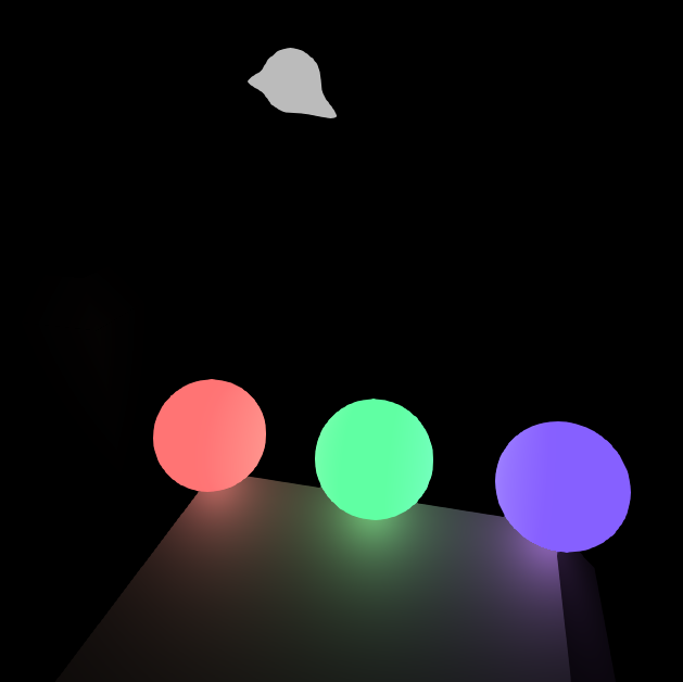 Here's a prototype of my current design, with three "buttons" that can be hit with a projectile. The ghost enemy in the background is paused.