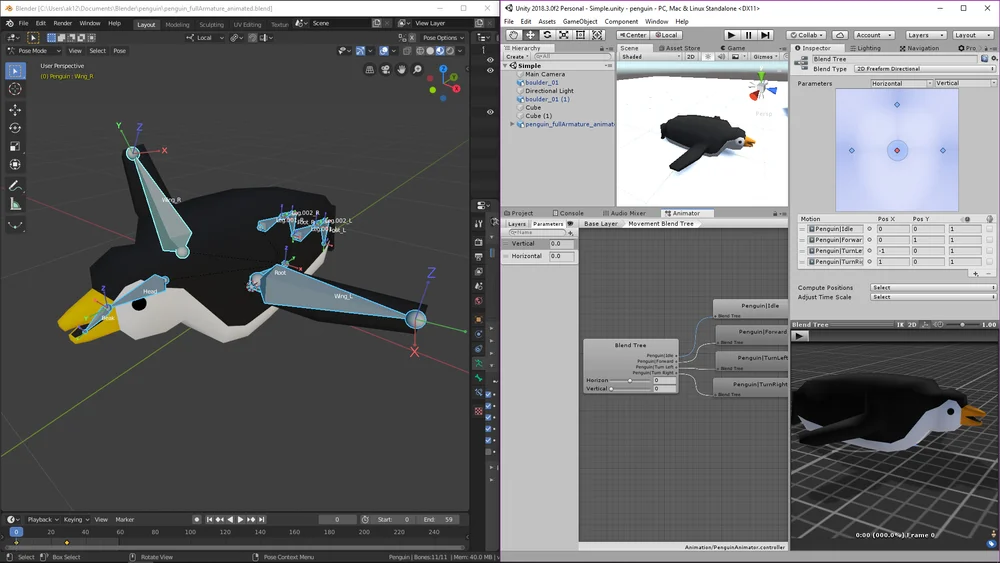 Blender 2 8 To Unity Armature Weight Painting Animation Blend Trees Immersive Limit