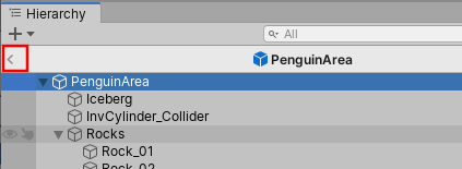 Click the arrow to exit the Prefab editor