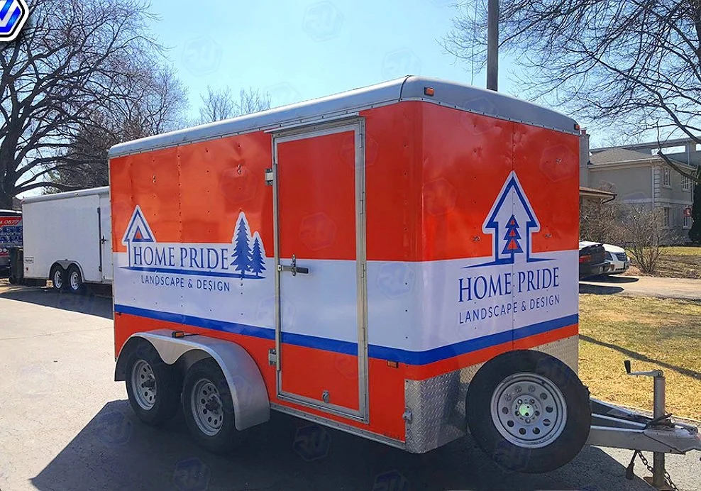 Home Pride Landscape and Design branded trailer