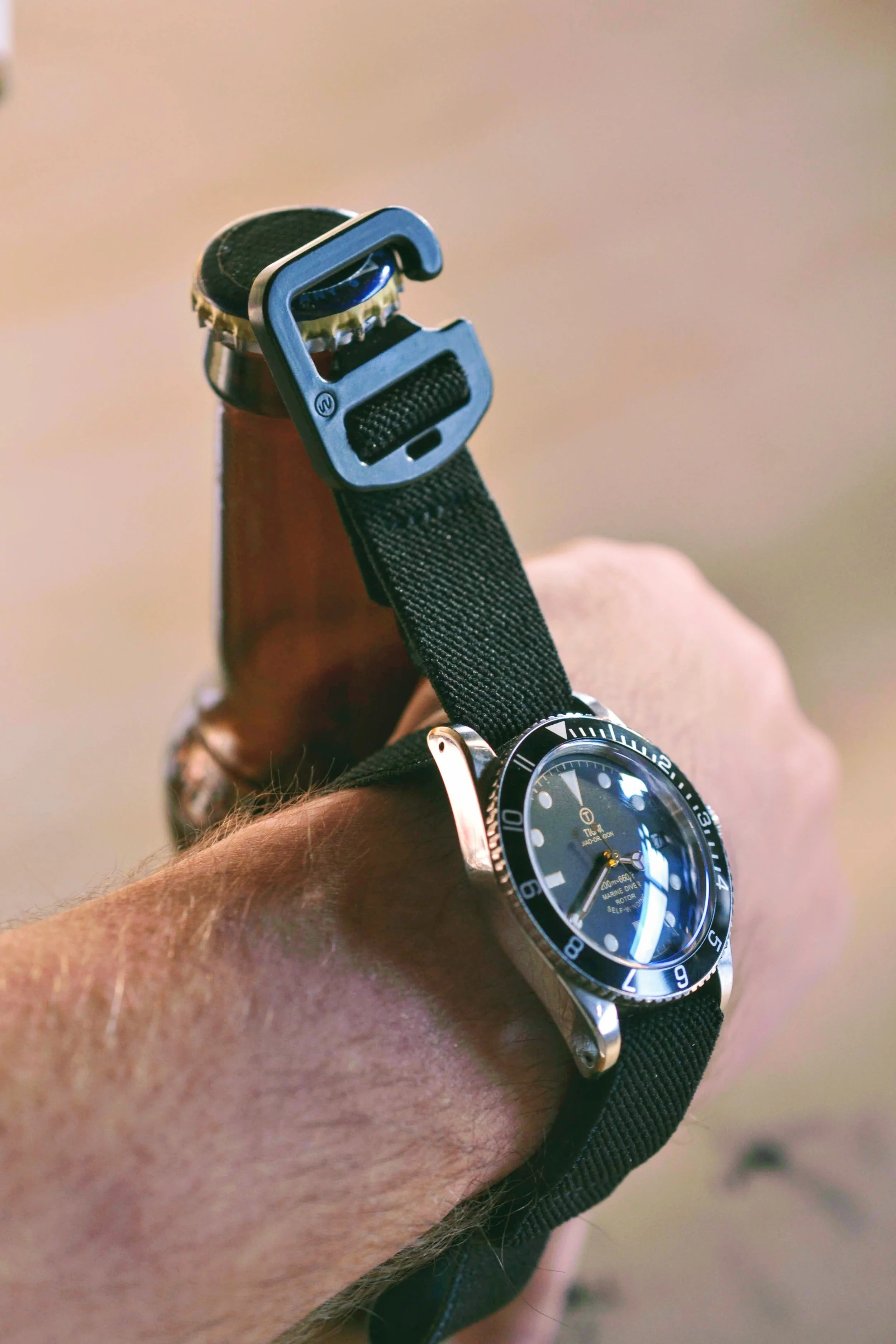 The Cap Strap V2 Elastic Bottle Opener Watch Band Nick Mankey Designs