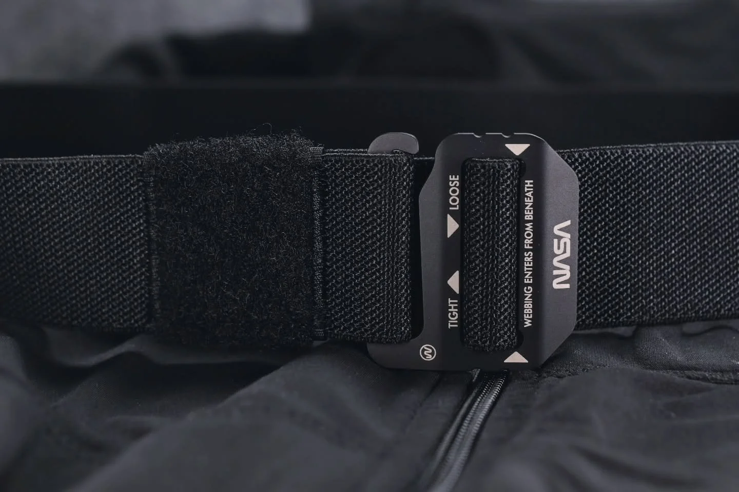 &quot;Darkside&quot; Re-Entry Belt P/N: NMD12300004-038

Inspired by the quiet void of the Moon's far side, this all-new waist belt utilizes a 2.8mm thick, 38mm wide (1.50 inch) extra heavy-duty,crush-resistant polypropylene elastic webbing in Stealt