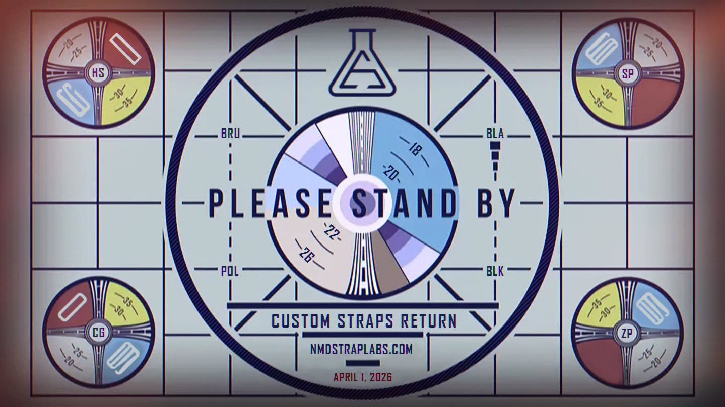 Mix. Match. Materialize. 🧪 Starting April 1st at NMD Strap Labs. 🥼 (Just don't blow the place up) 💥
.
.
.
#nmdstraplabs #mixmatchmaterialize #madeinusa #nickmankeydesigns