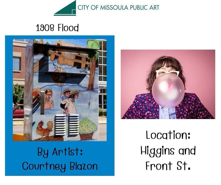 We&rsquo;re excited to reintroduce the traffic signal box titled &ldquo;1908 Flood&rdquo; by artist Courtney Blazon. This artwork vividly captures the historic 1908 flood that destroyed the original Higgins Bridge. You can find this striking piece ri