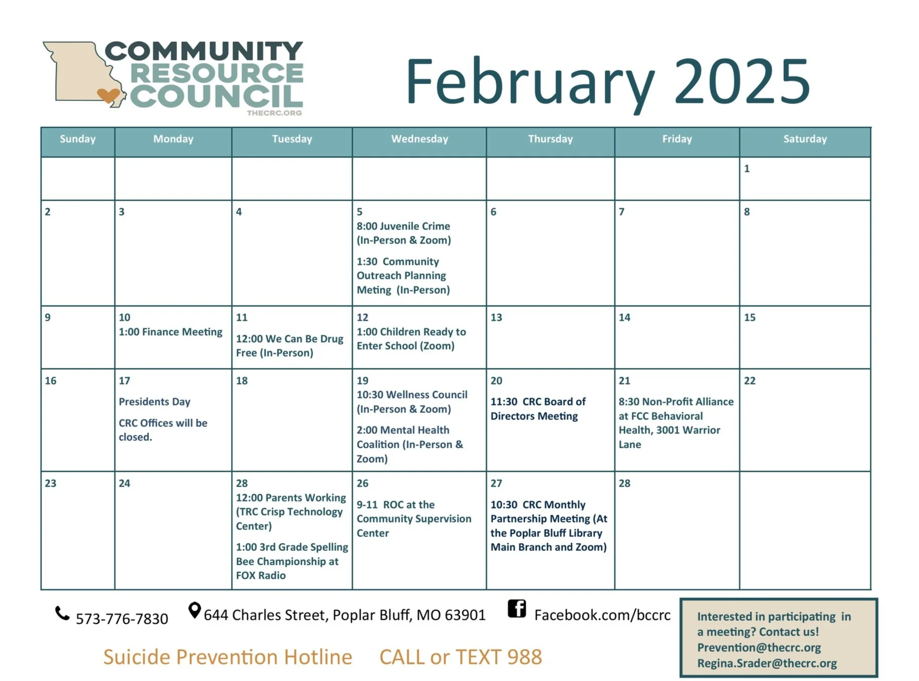 February Calendar