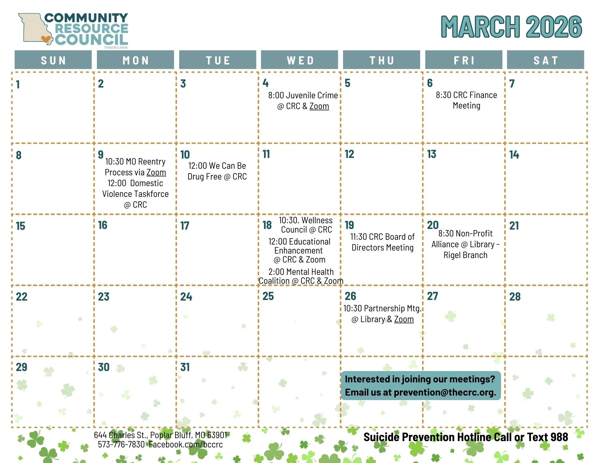 March Calendar