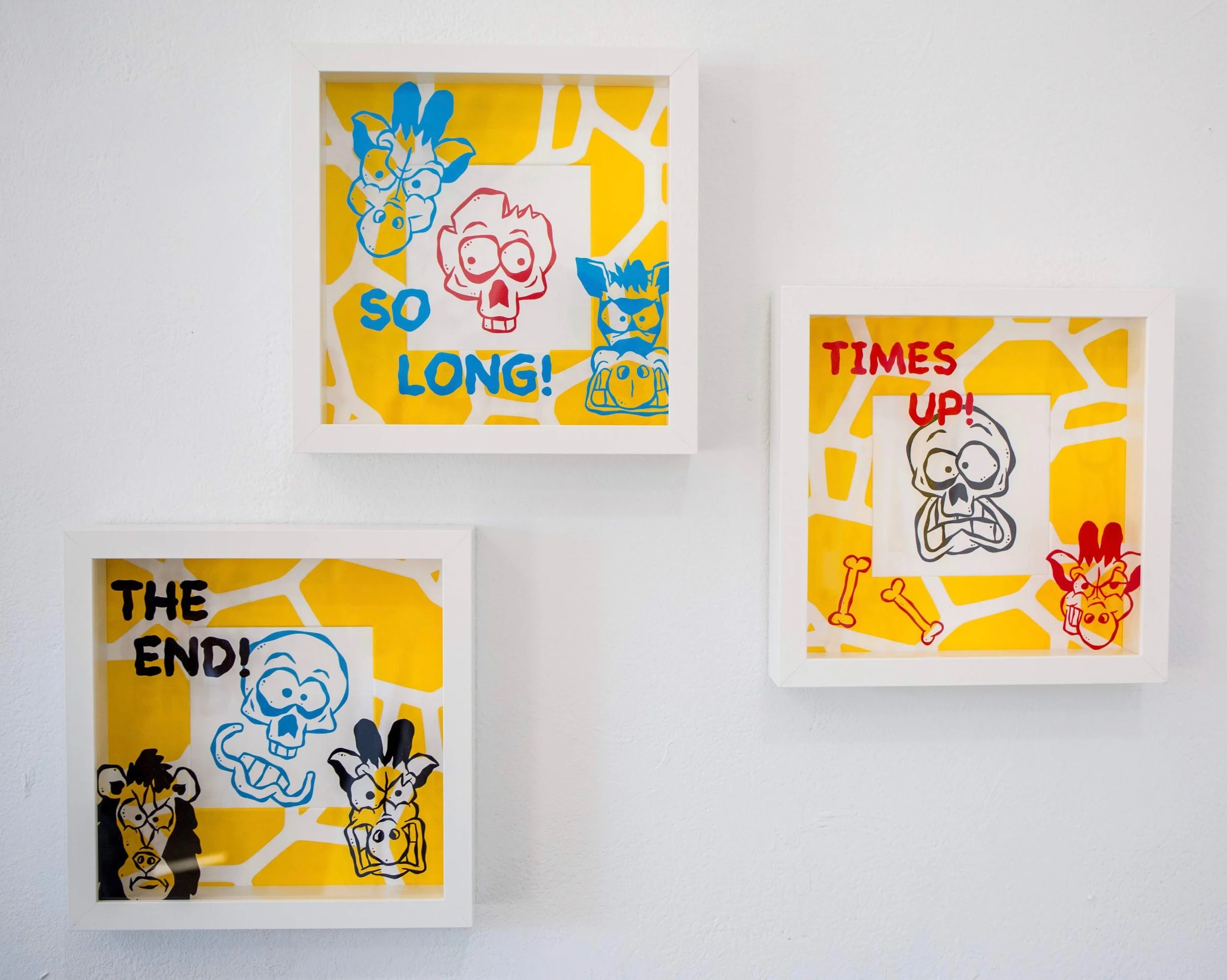 SO LONG, TIMES UP, THE END, 2019 Mixed media, 10 x 10 in.