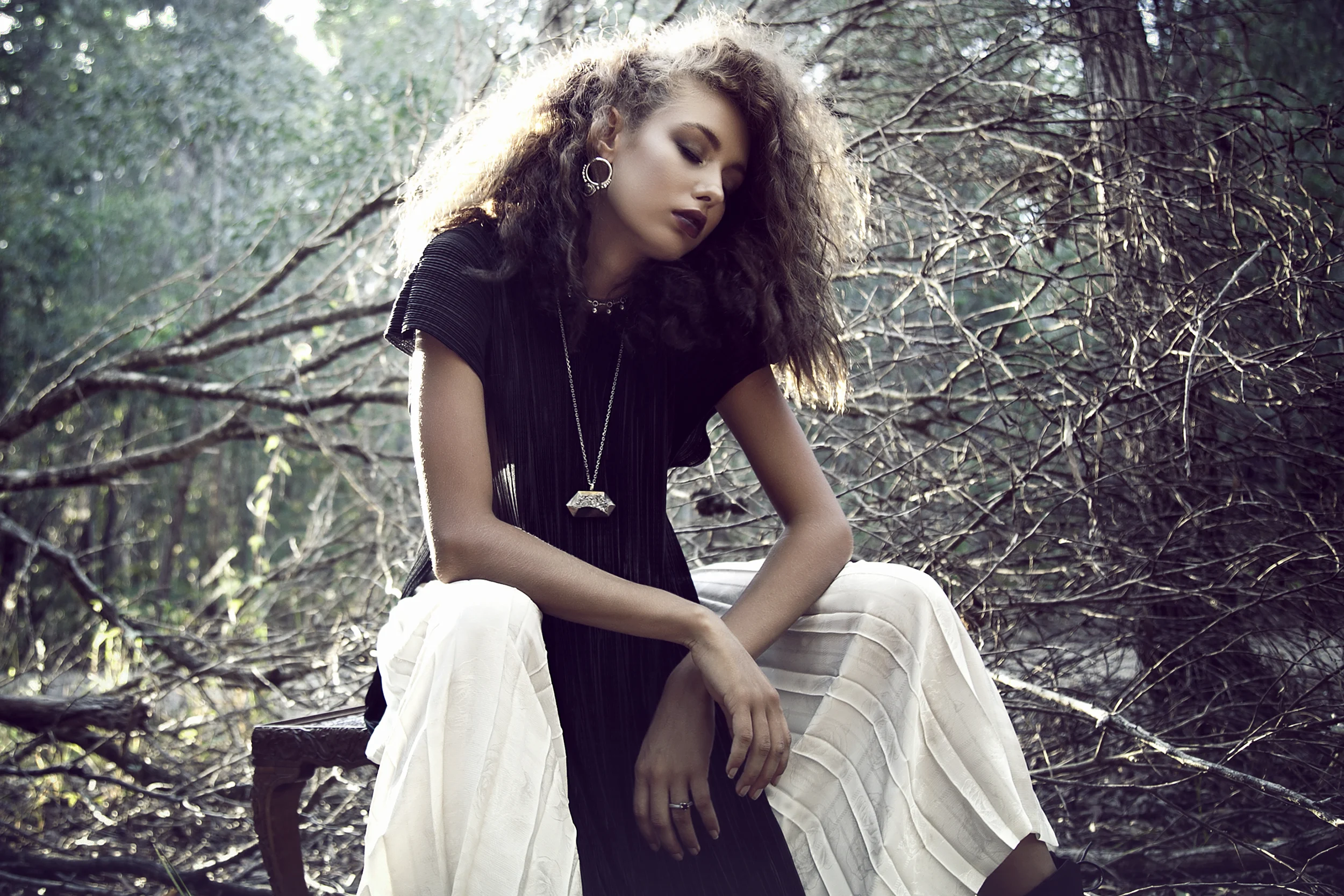 Top: Kaliver / Skirt: Athena Crawford / Jewelry: Nat Kent Jewelry