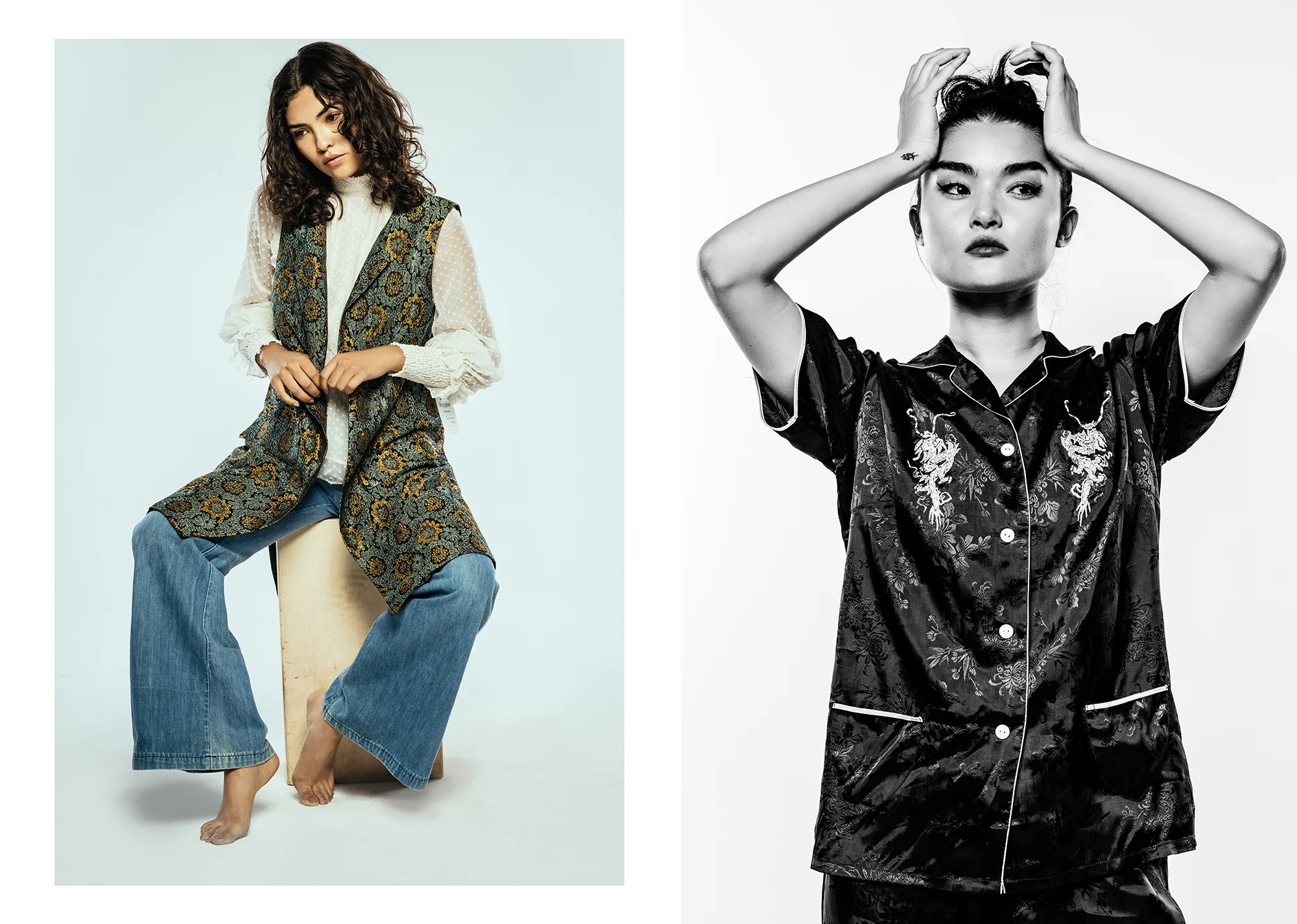 Left: Vest & Blouse: Zara Right: Top: Zara