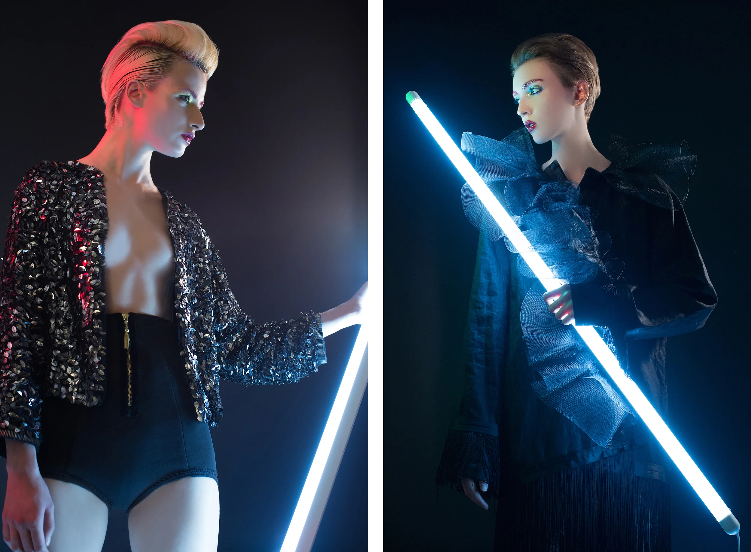 Left: Jacket & Pants // Baltazar Cheri Right: Jacket // Baltazar Cheri
