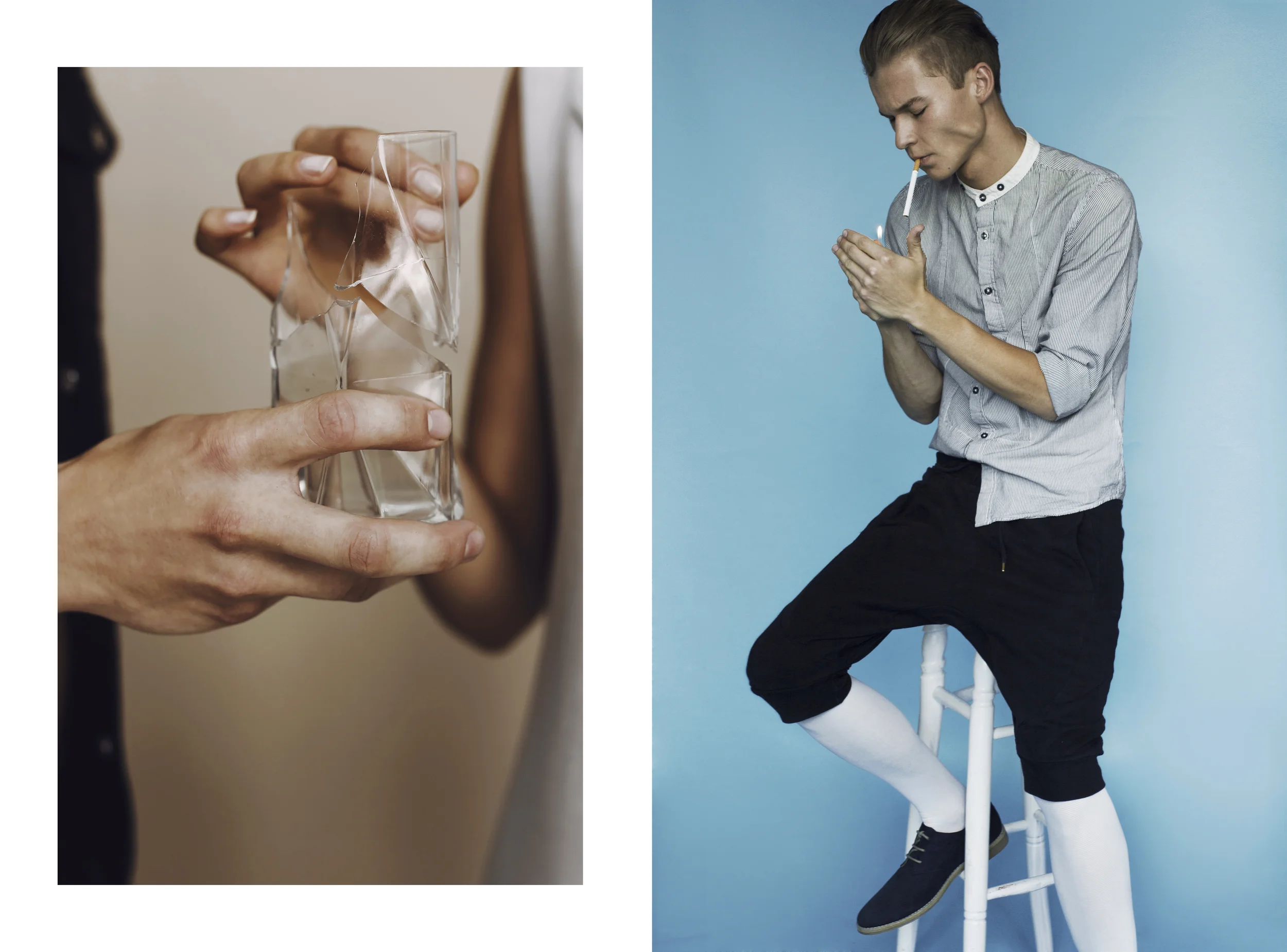 Shirt: Giacomo Conti / Pants: Synthetic / Socks: Vintage / Shoes : H&M