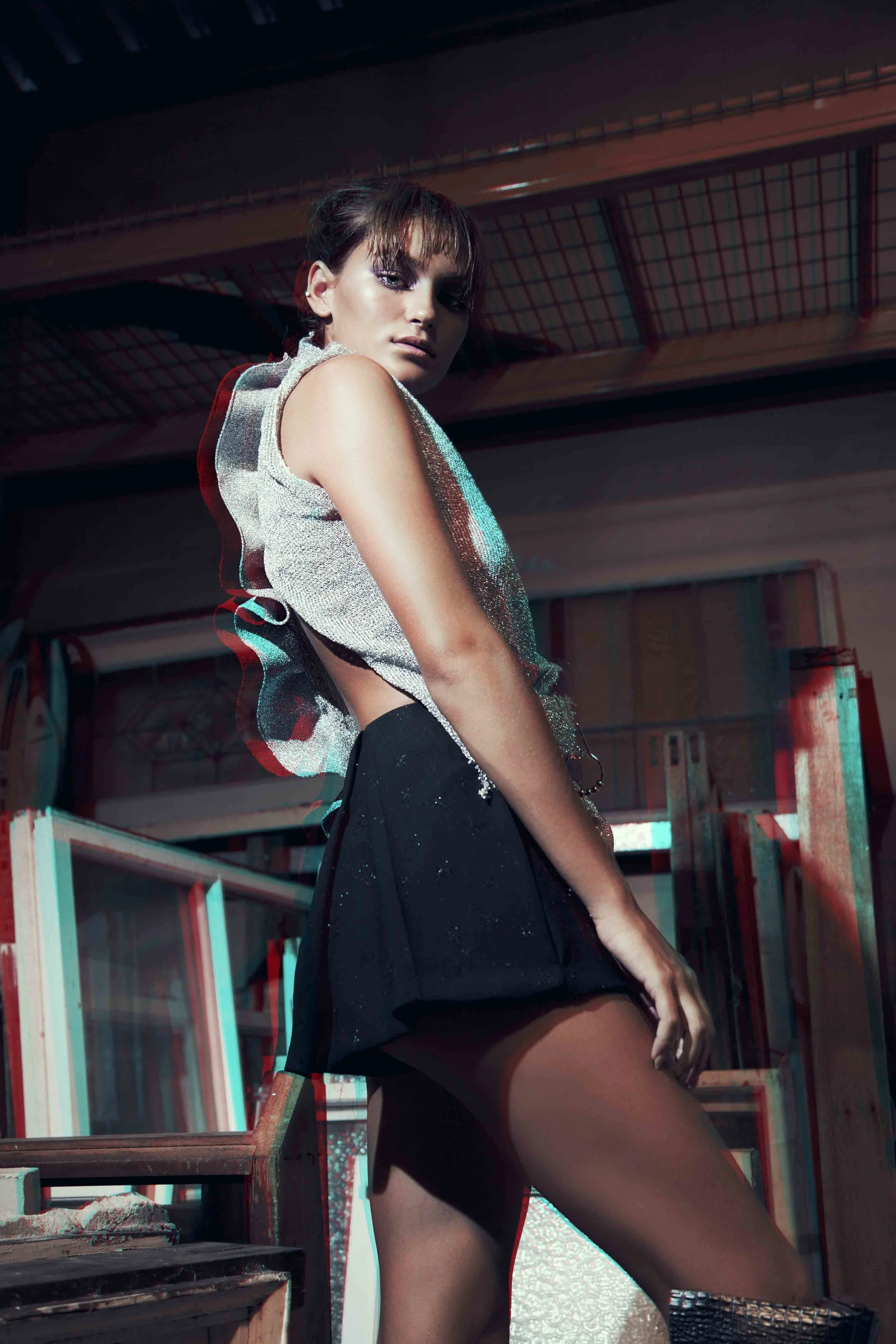 Top: Isabella Jacuzzi / Boots: Zephyr Collection by Bronte Armstrong / Shorts: Isabella Jacuzzi