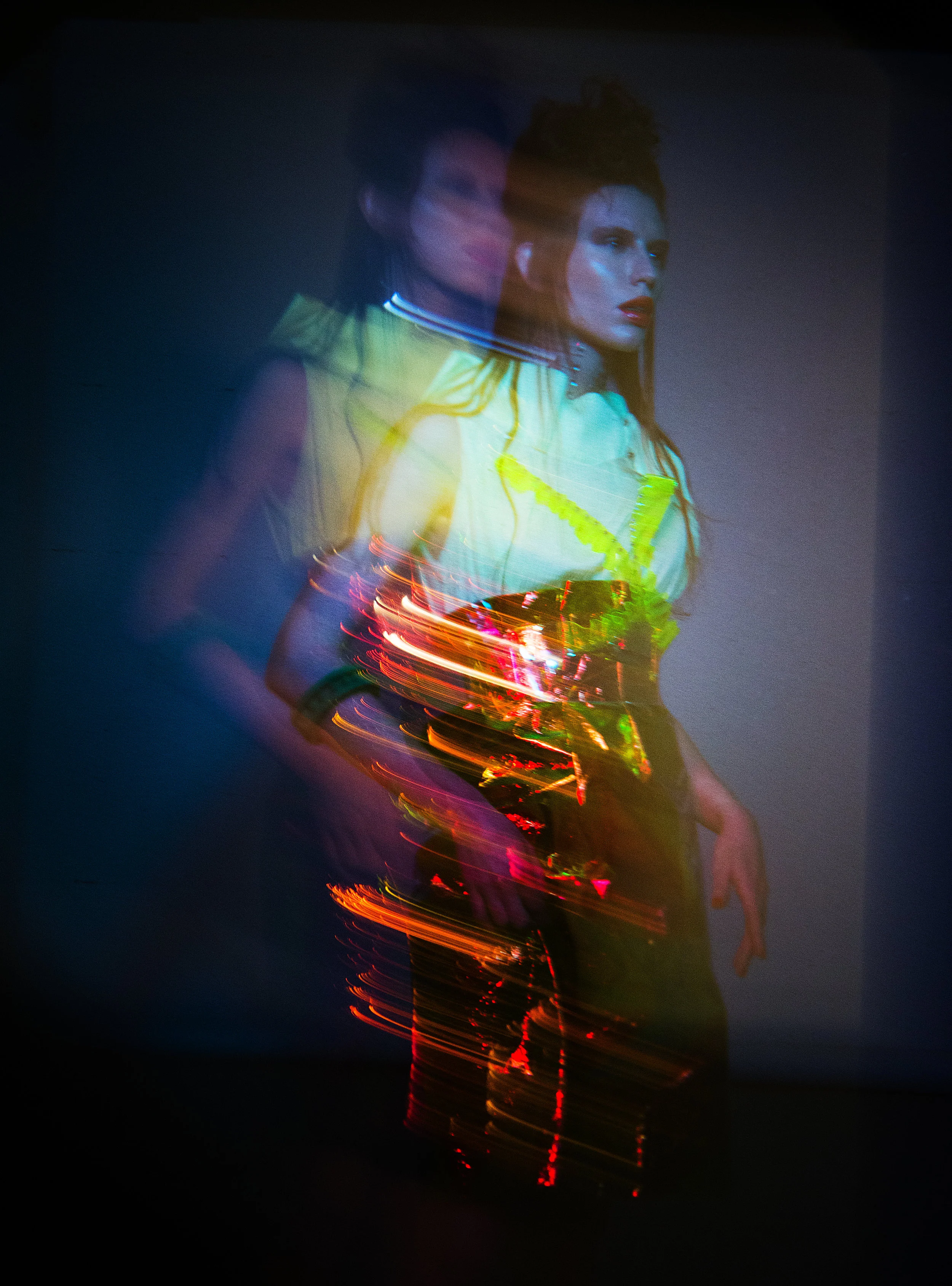 Top: Issey Miyake / Skirt: Drome / Bracelet: Diana Law