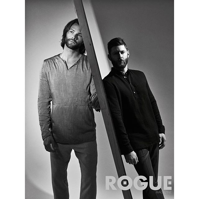 A never before seen shot from our shoot with the  @cw_supernatural's @jaredpadalecki and @jensenackles from Rogue's Issue N&deg;4. Now in its 13th season, Rogue was the 1st magazine to do a full editorial with Jared, Jensen &amp; Misha. Stay tuned fo