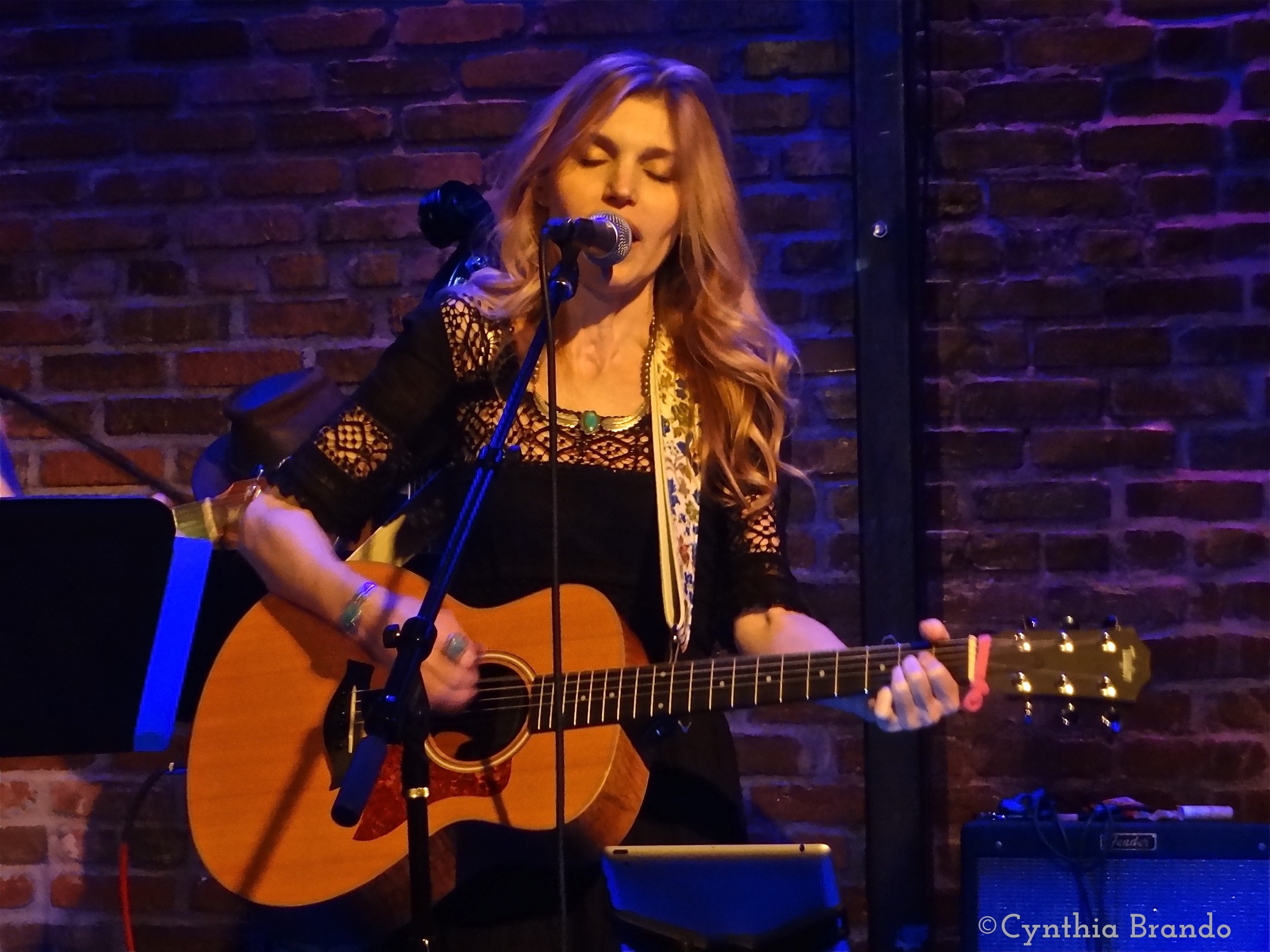 Annette at her cd debut release party at the Witzend in Venice, California. 