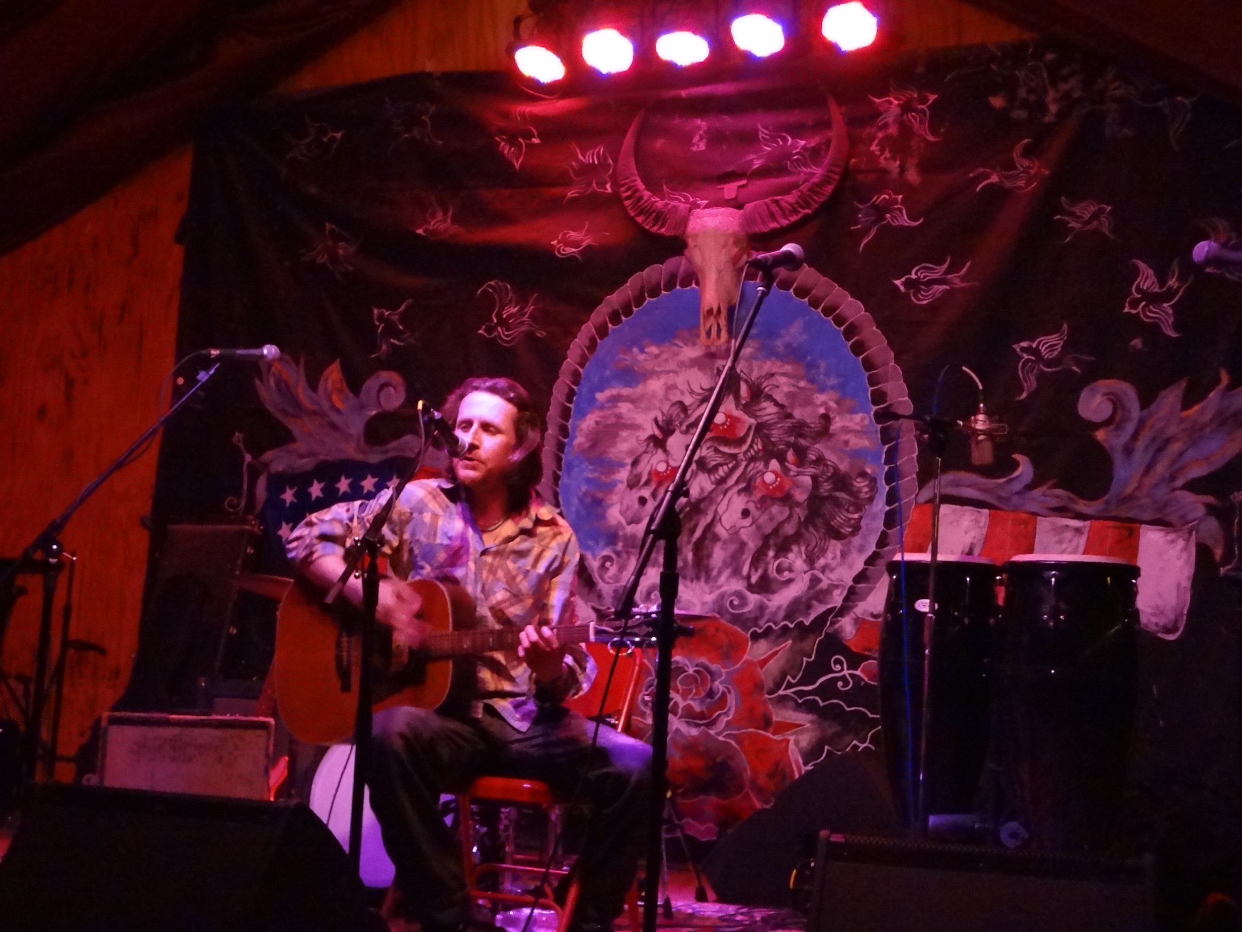 Emrys Ciaran Wright at Pappy and Harriet's open mic.