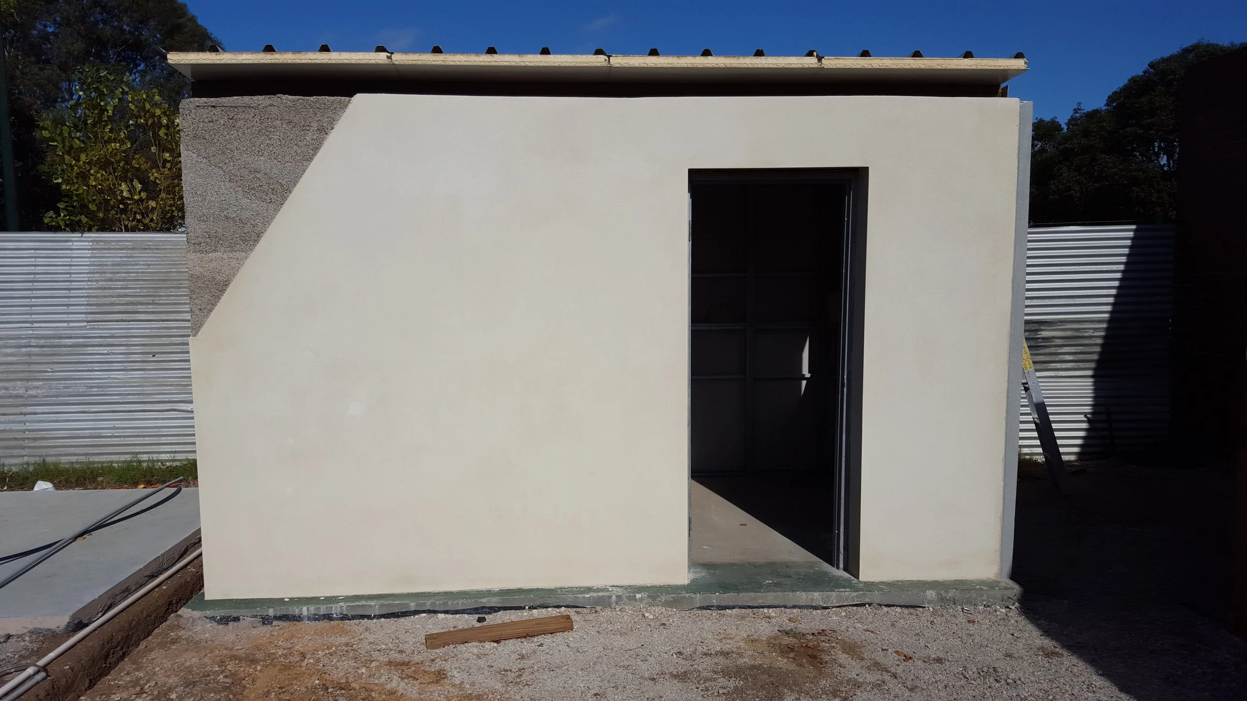 Hempcrete shed